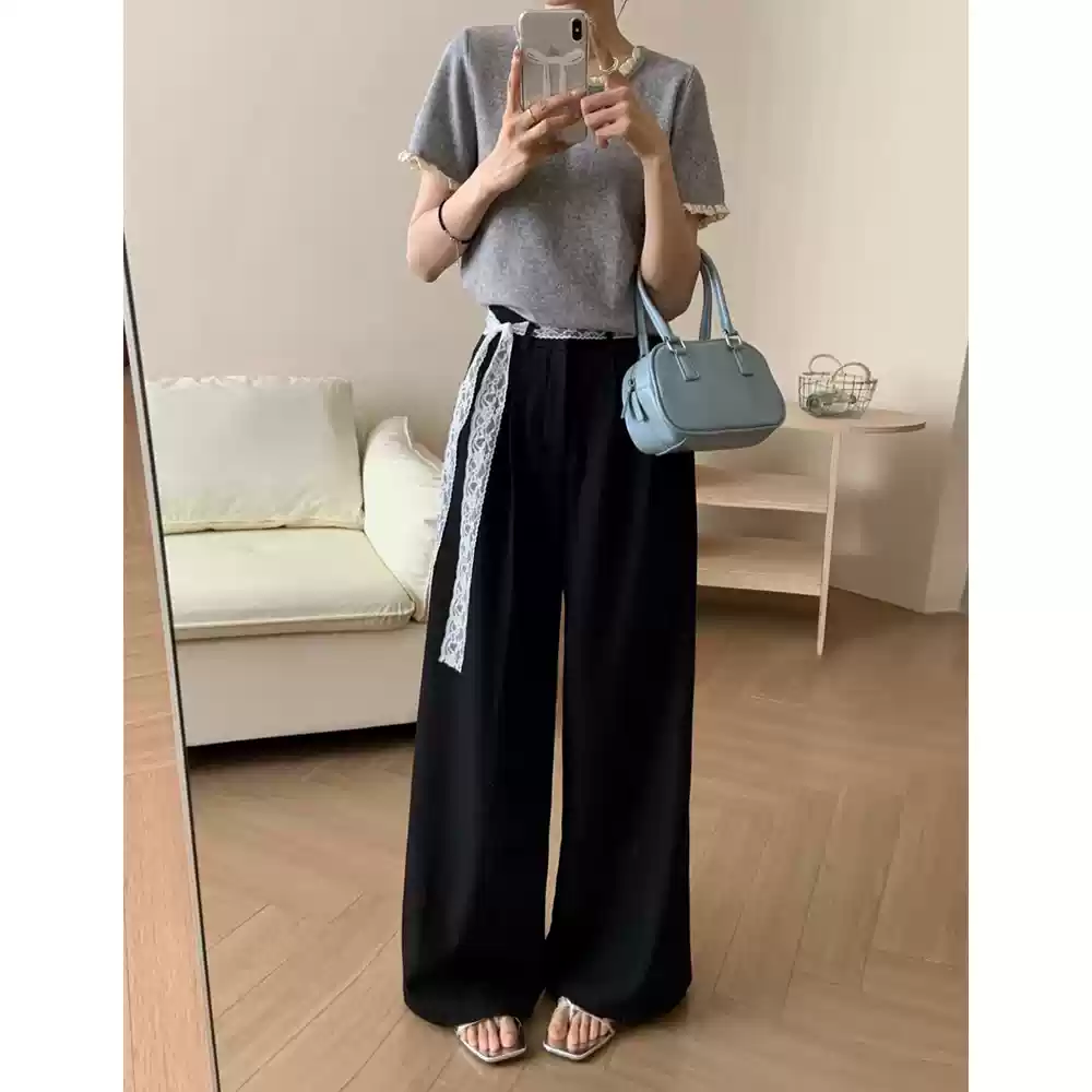 Loose drape suit trousers