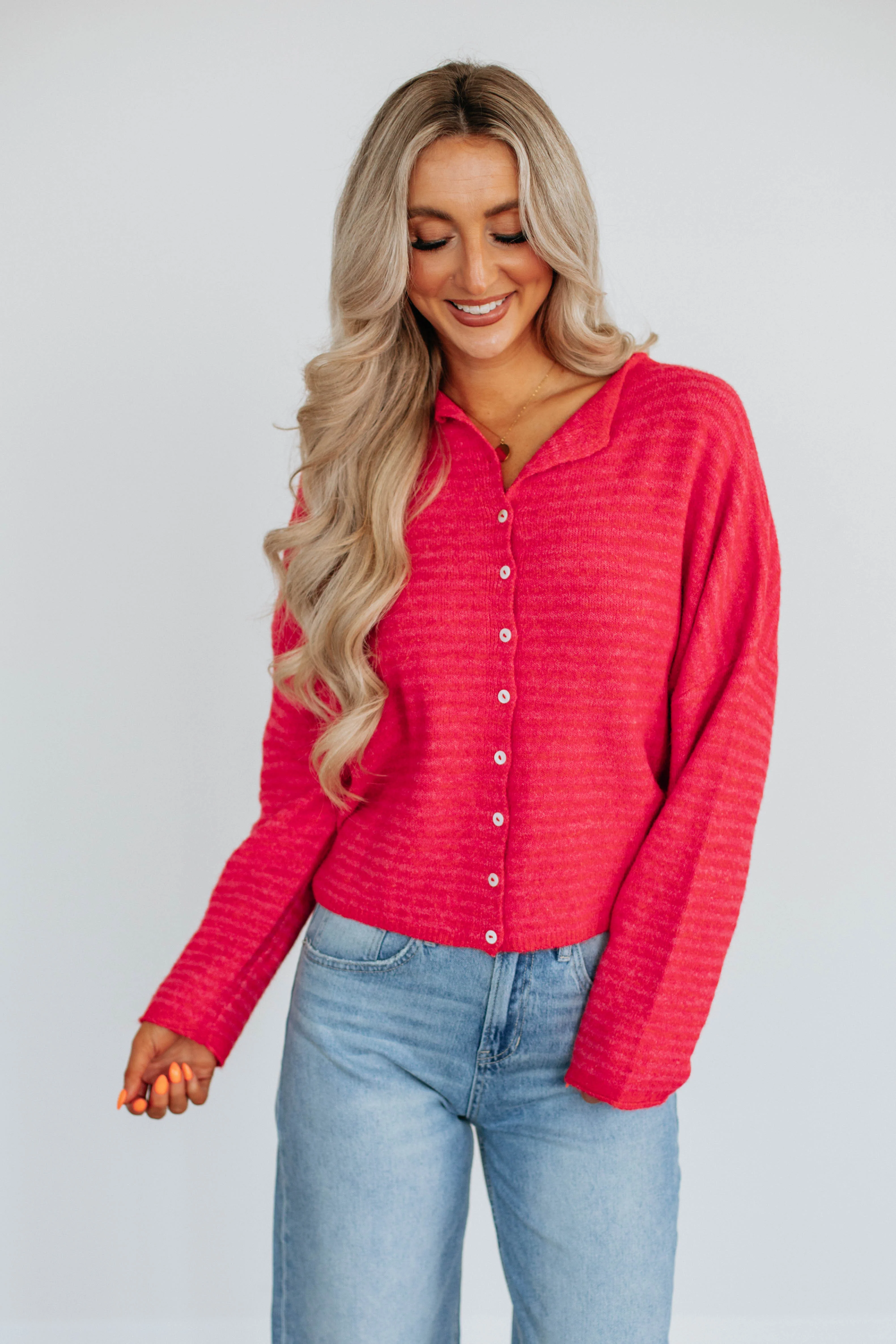 Zoelle Striped Cardigan - Cherry Mix