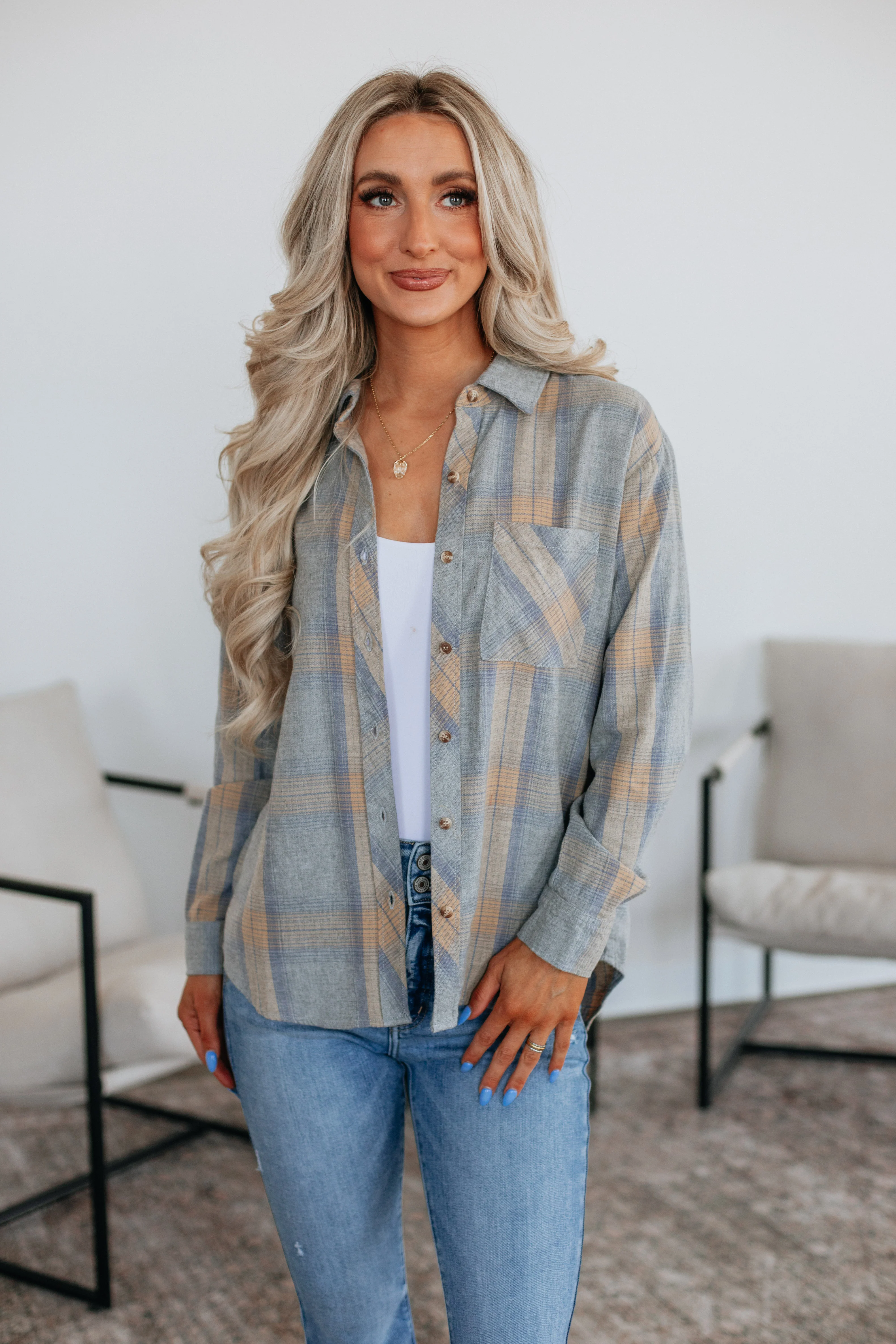 Jaime Flannel Top