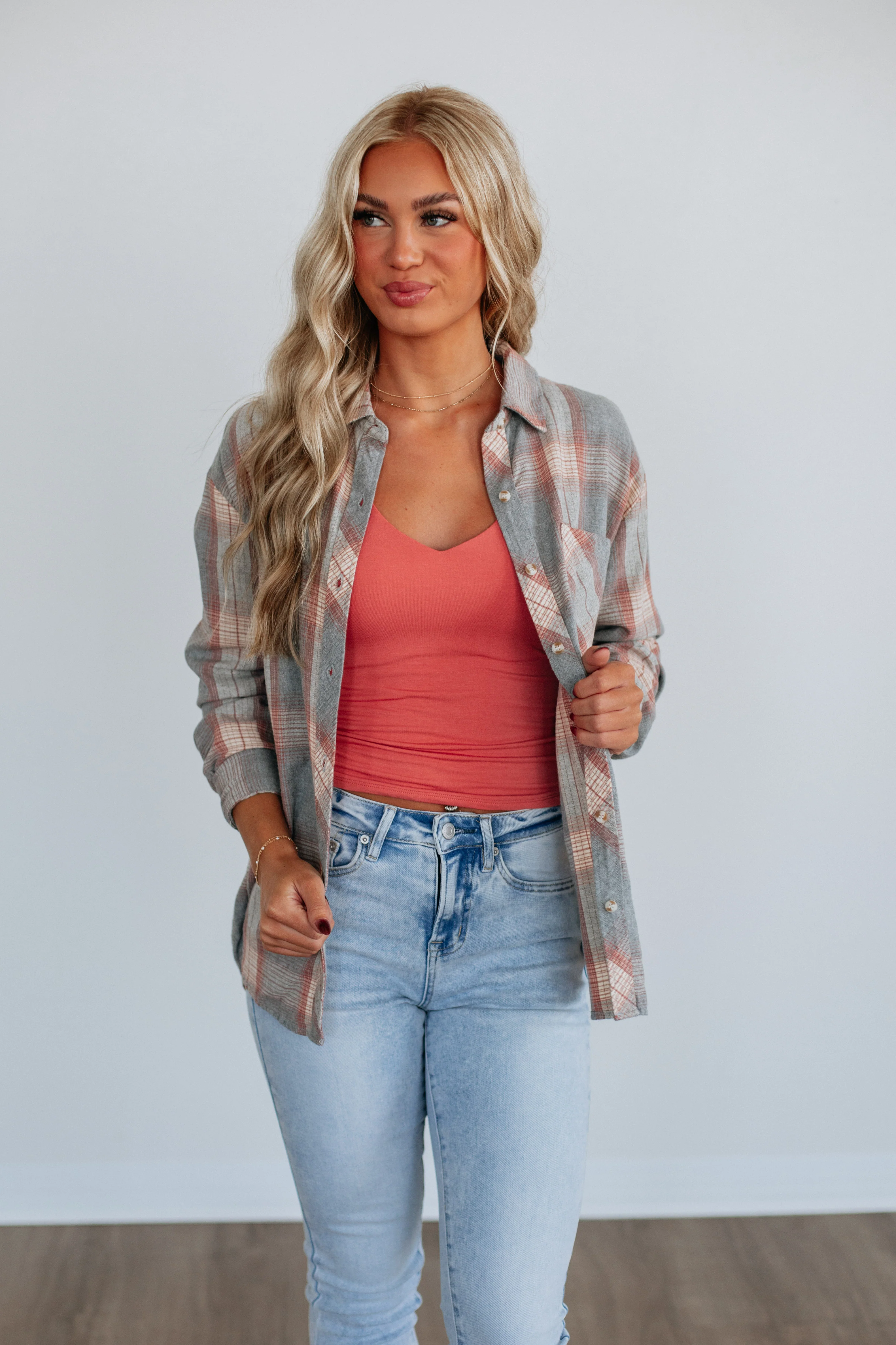 Jaime Flannel Top