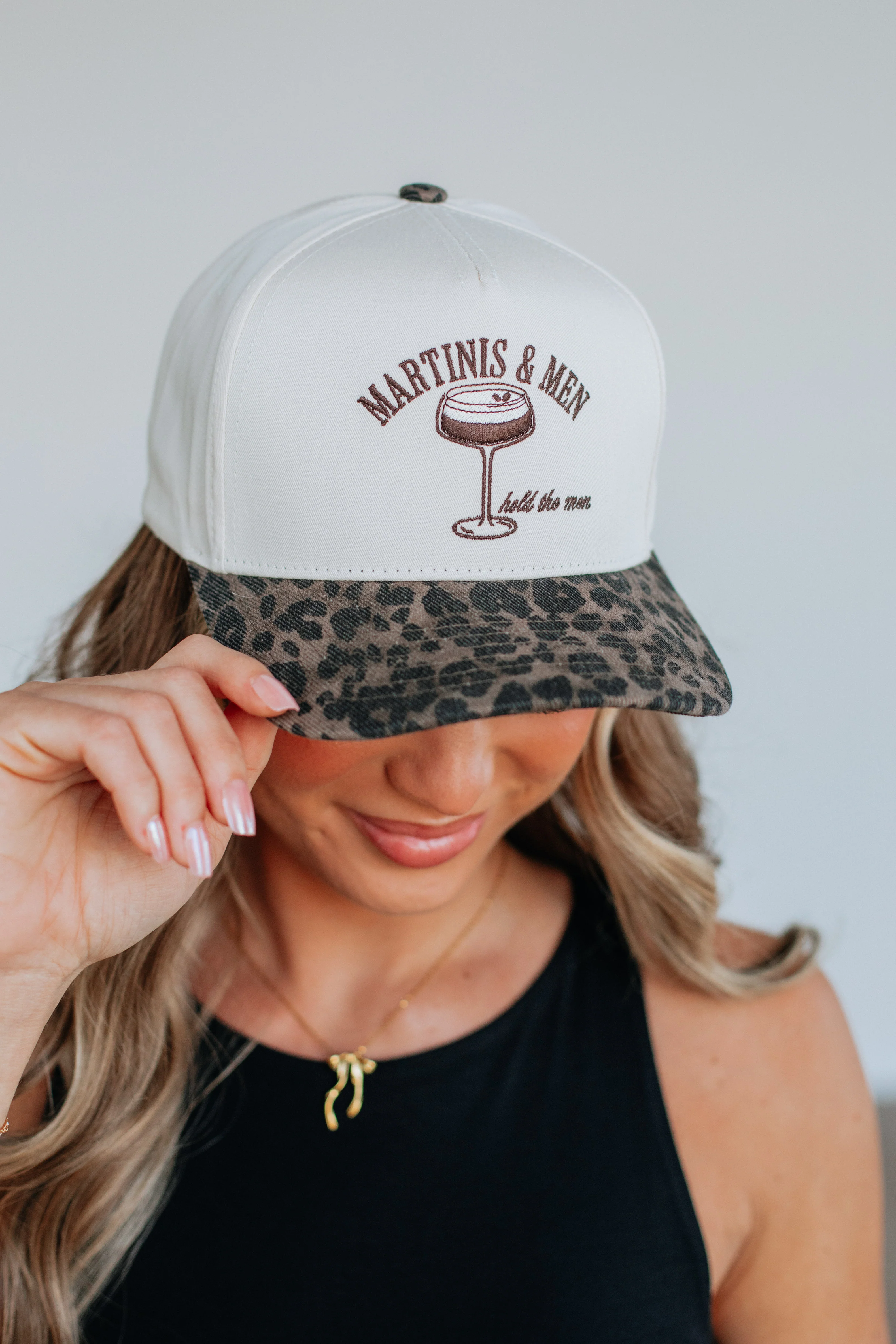 Martinis & Men Trucker Hat - Leopard Mix