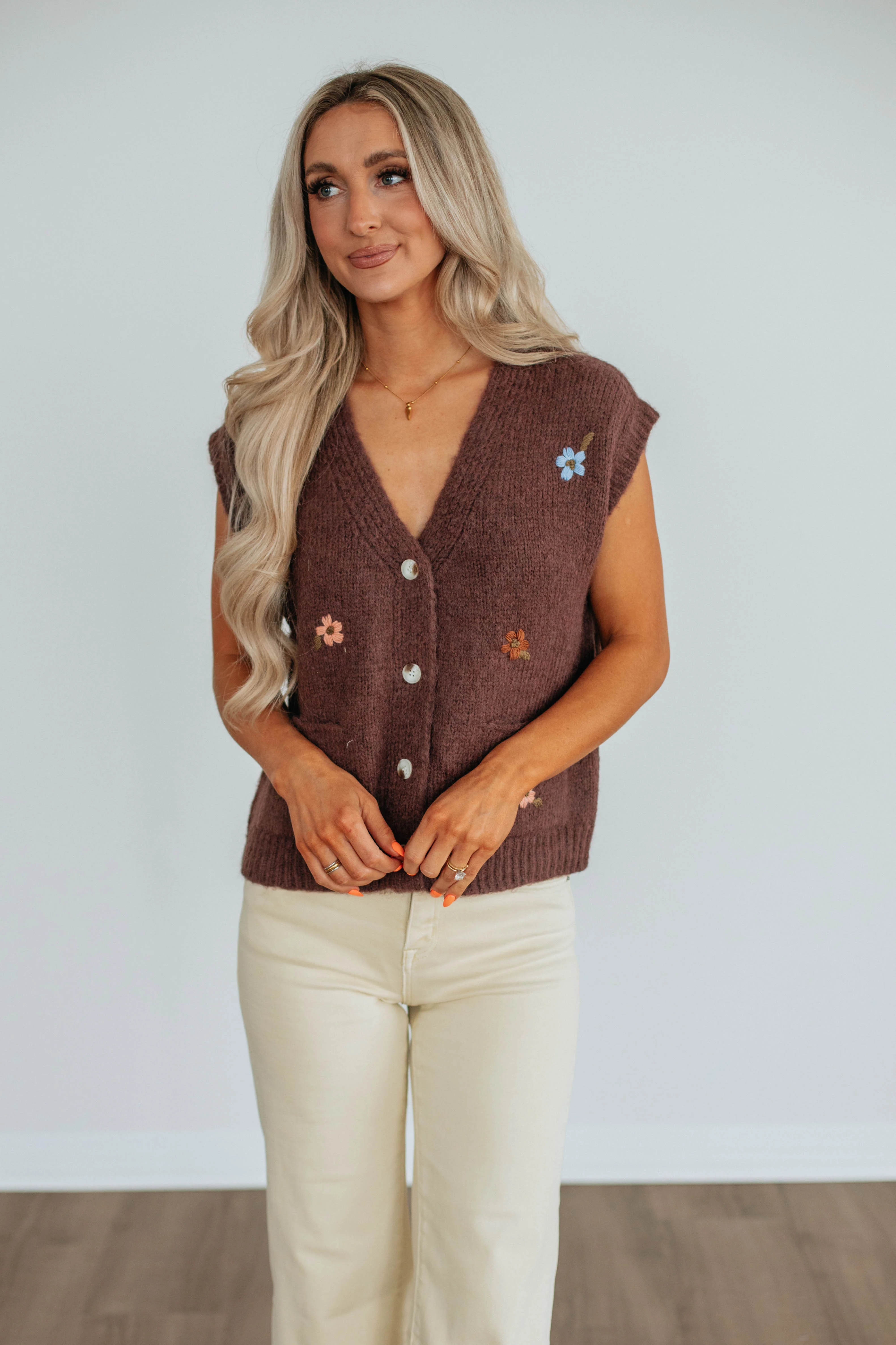 Alva Floral Sweater Vest