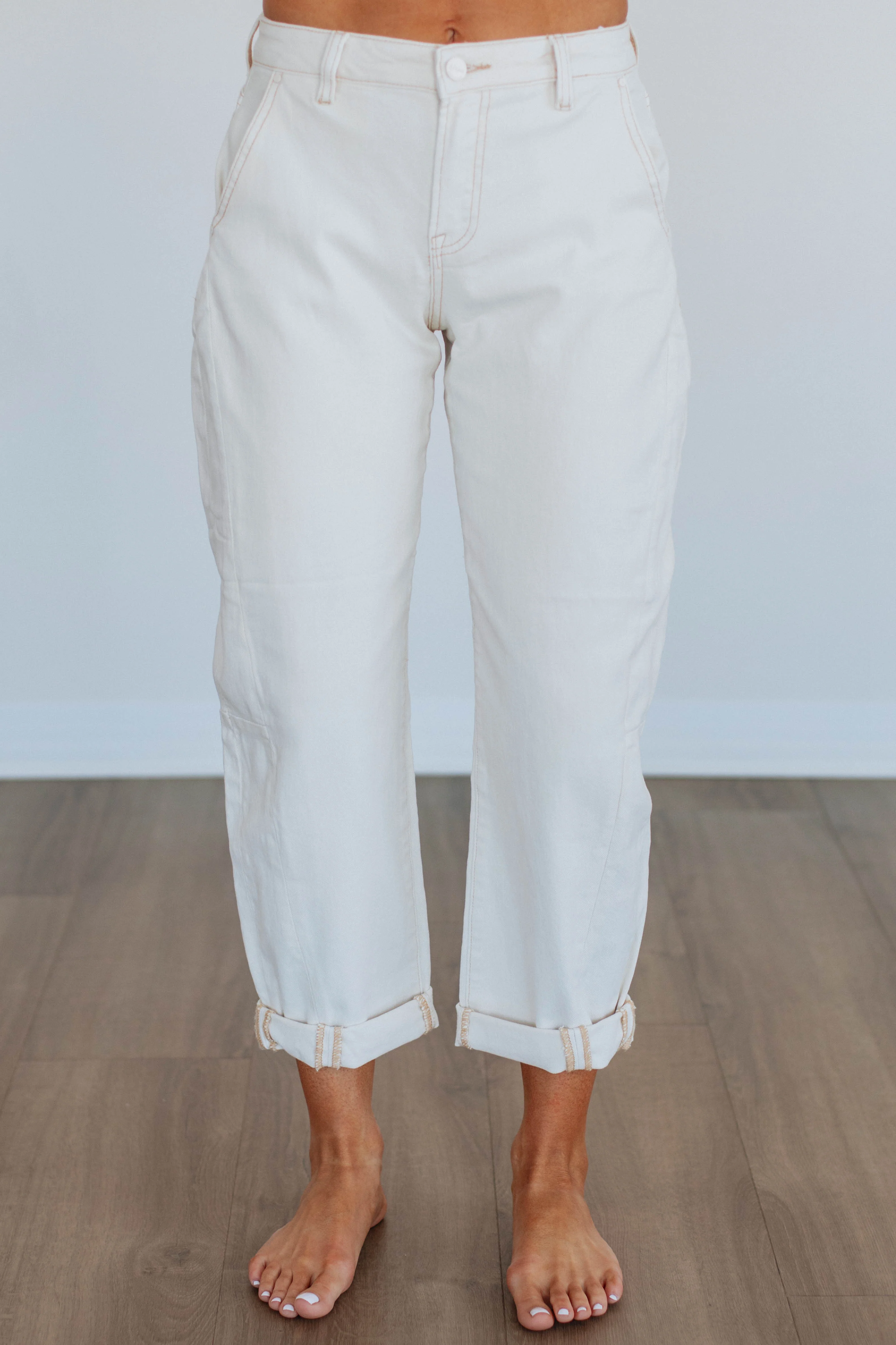 Mallorie Risen Jeans - Ivory