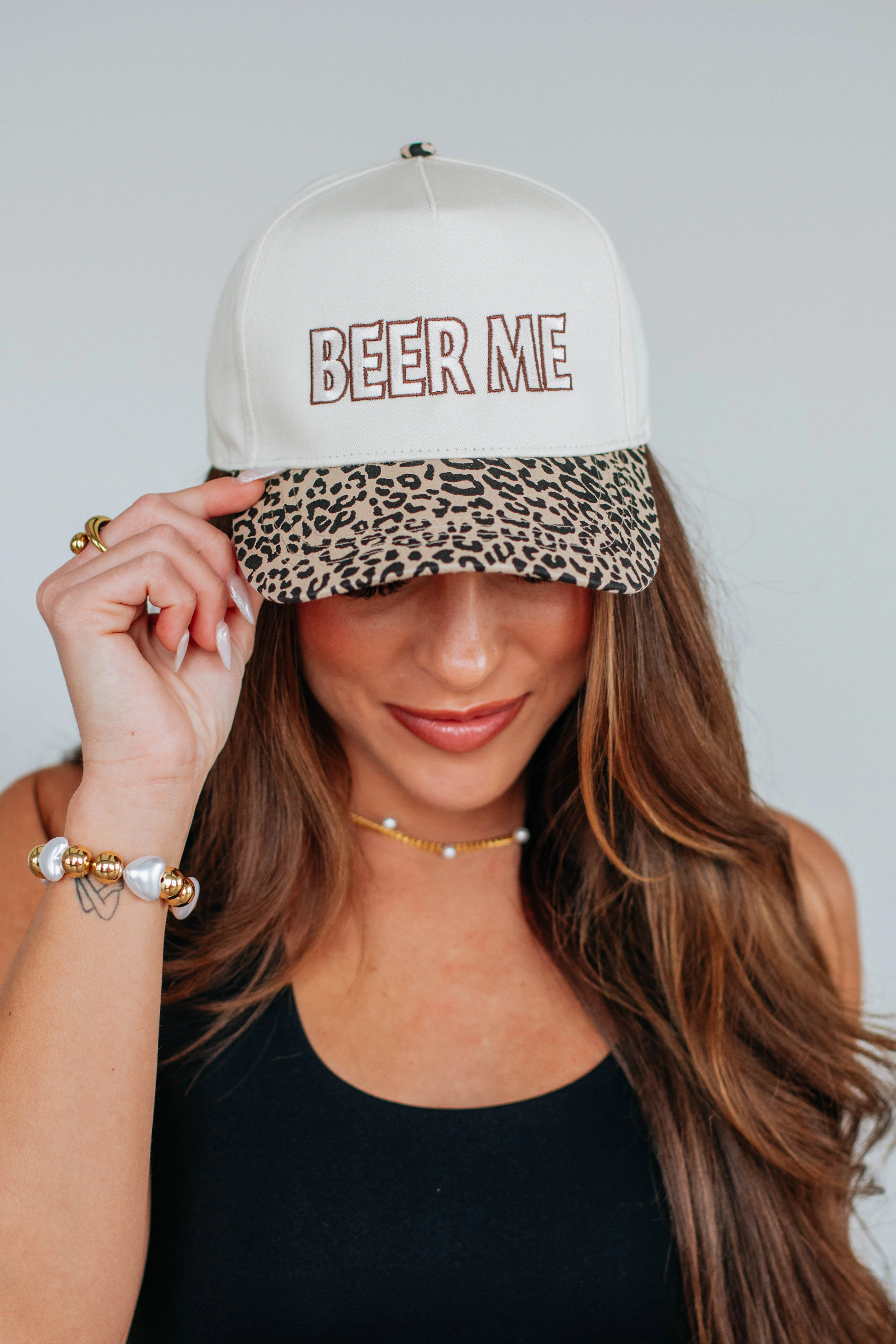 Beer Me Leopard Trucker Hat