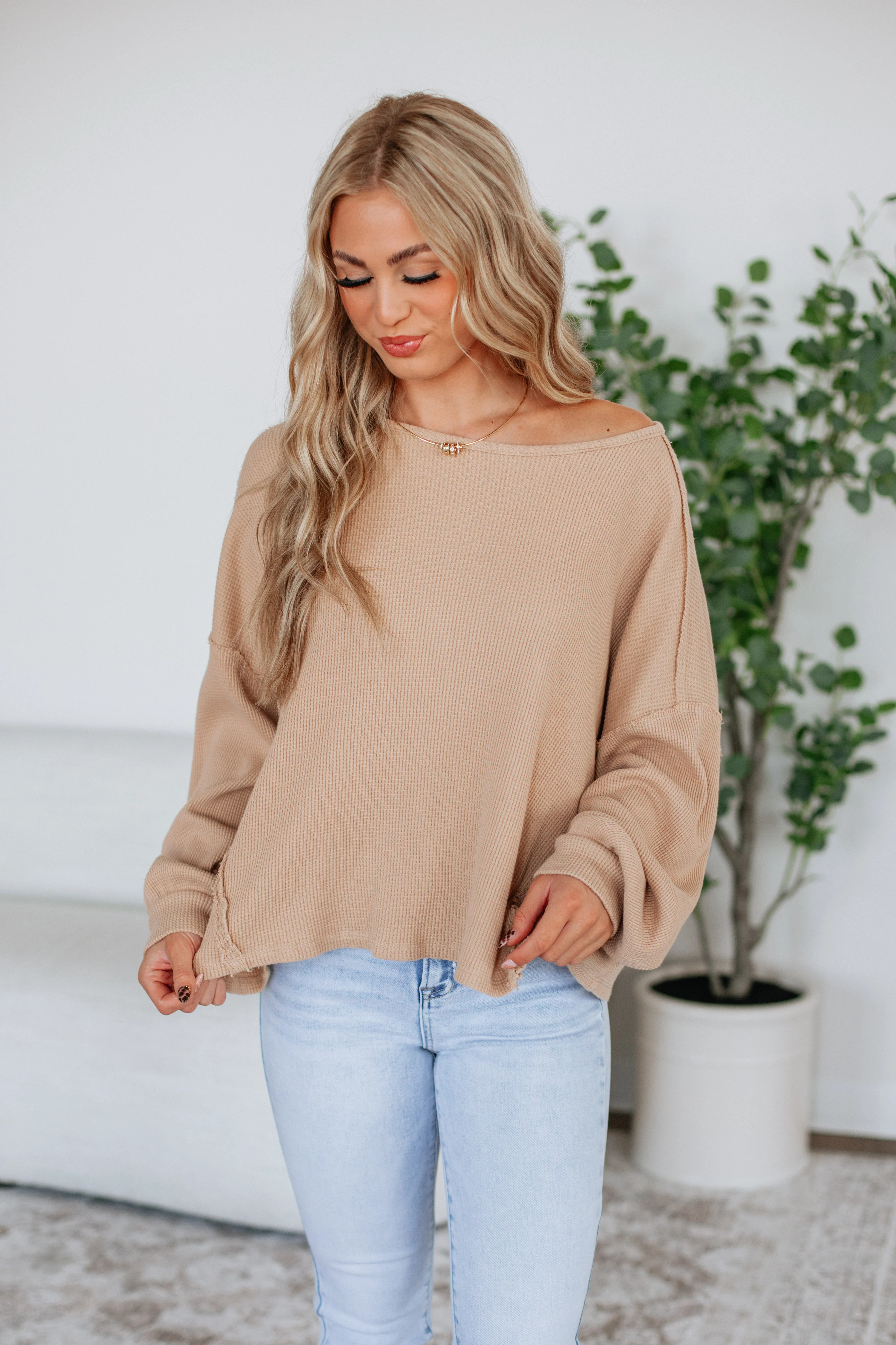 Keara Waffle Knit Pullover