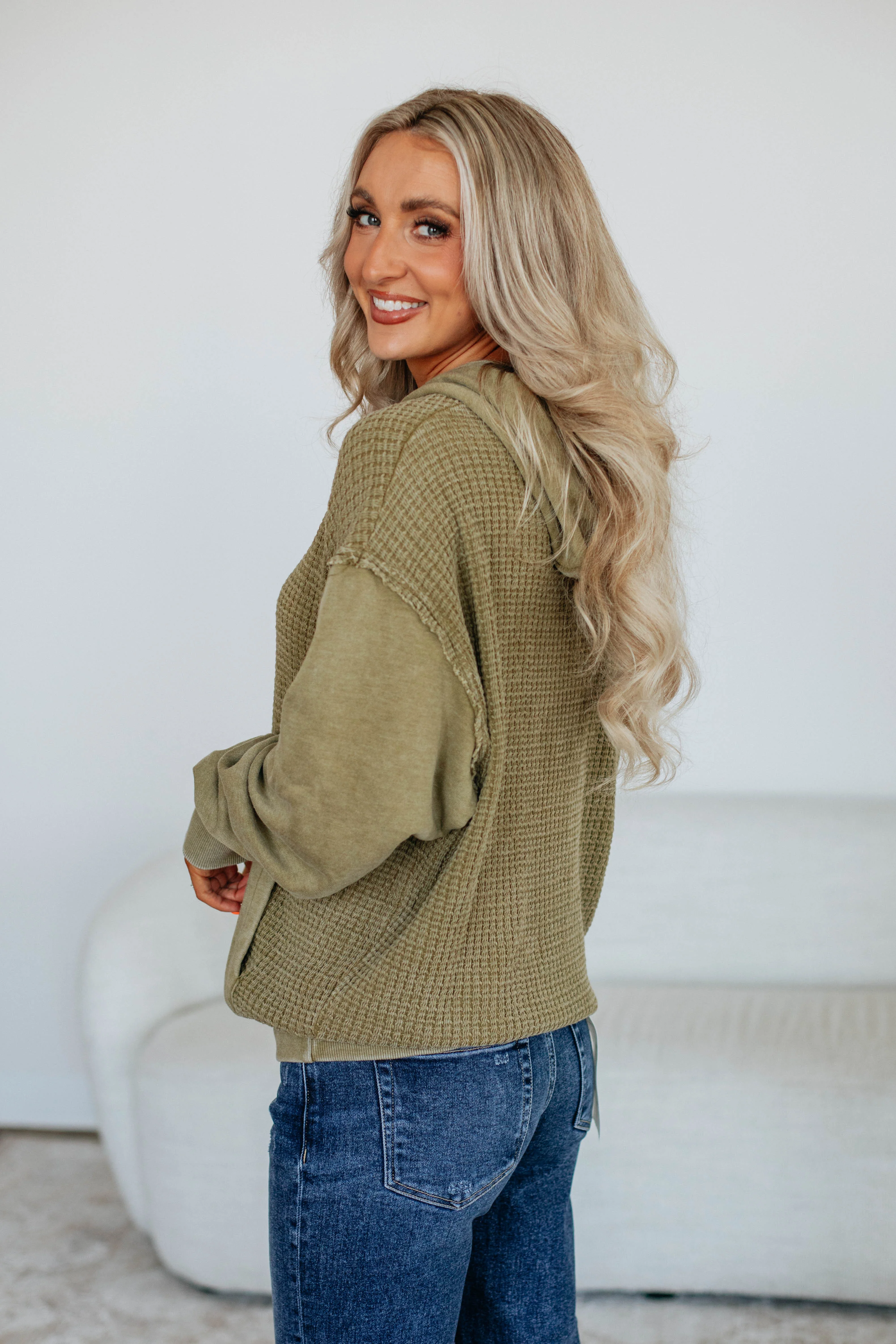 Avie Waffle Knit Pullover