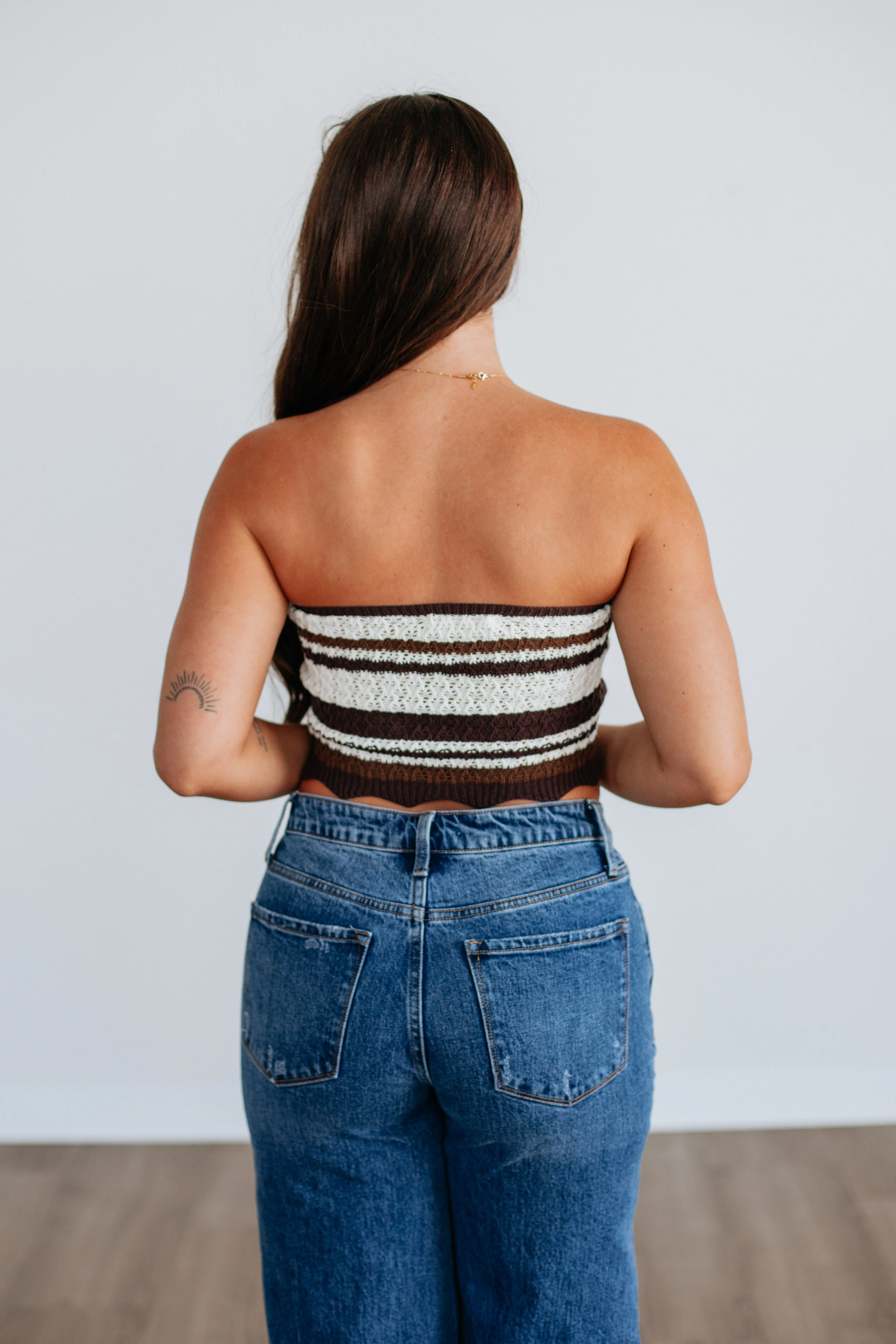 Adrie Striped Knit Top