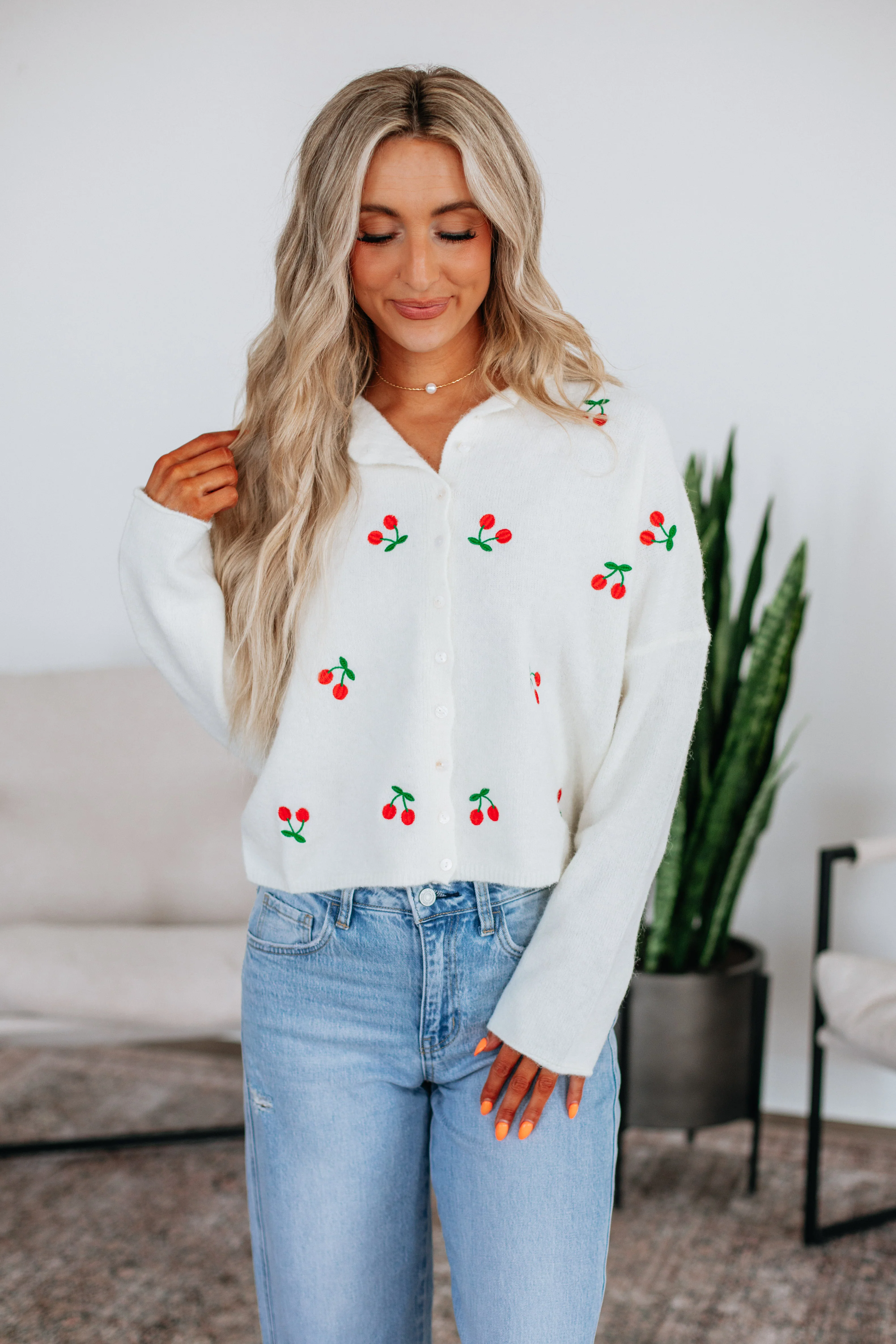 Brooke Cherry Cardigan