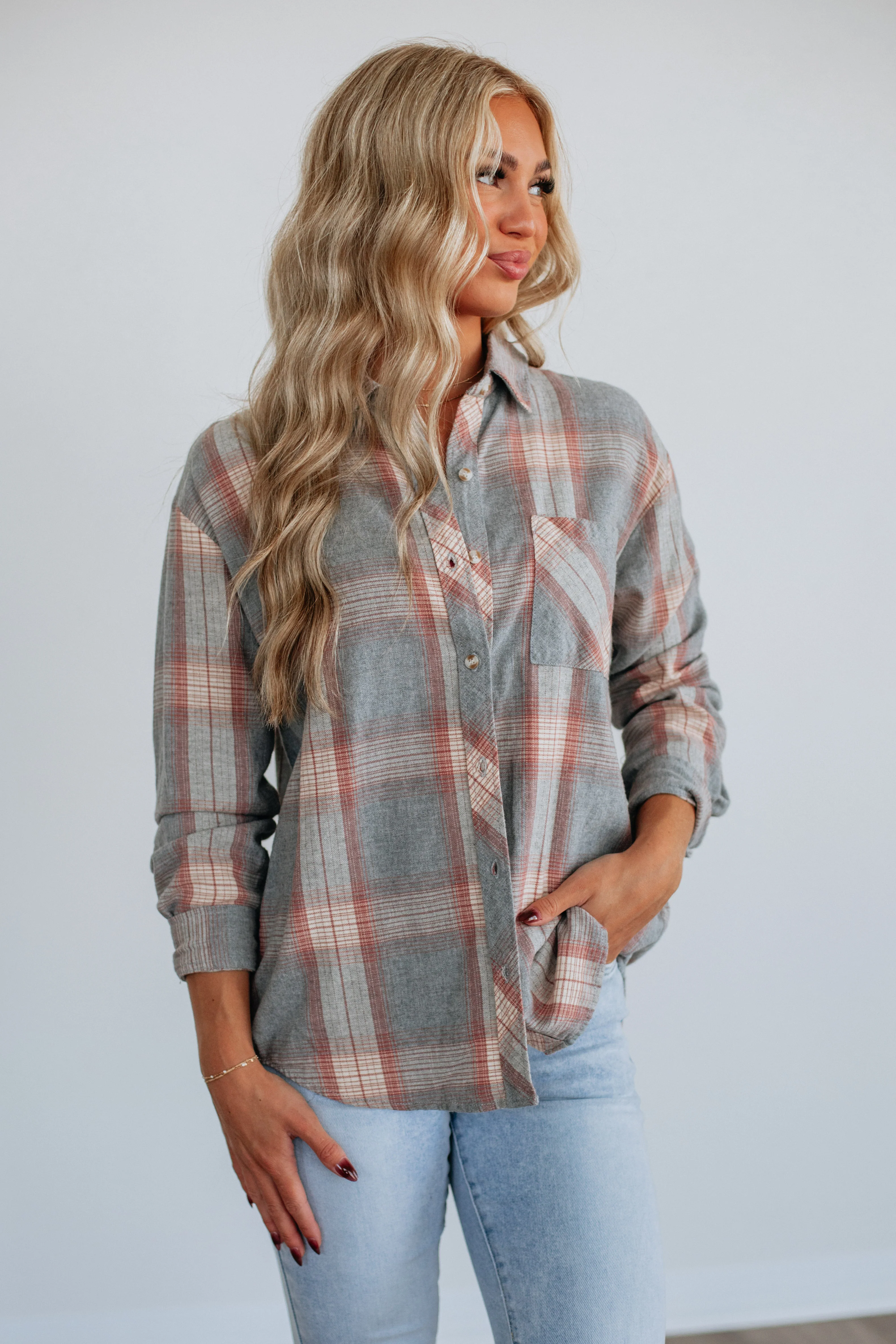 Jaime Flannel Top