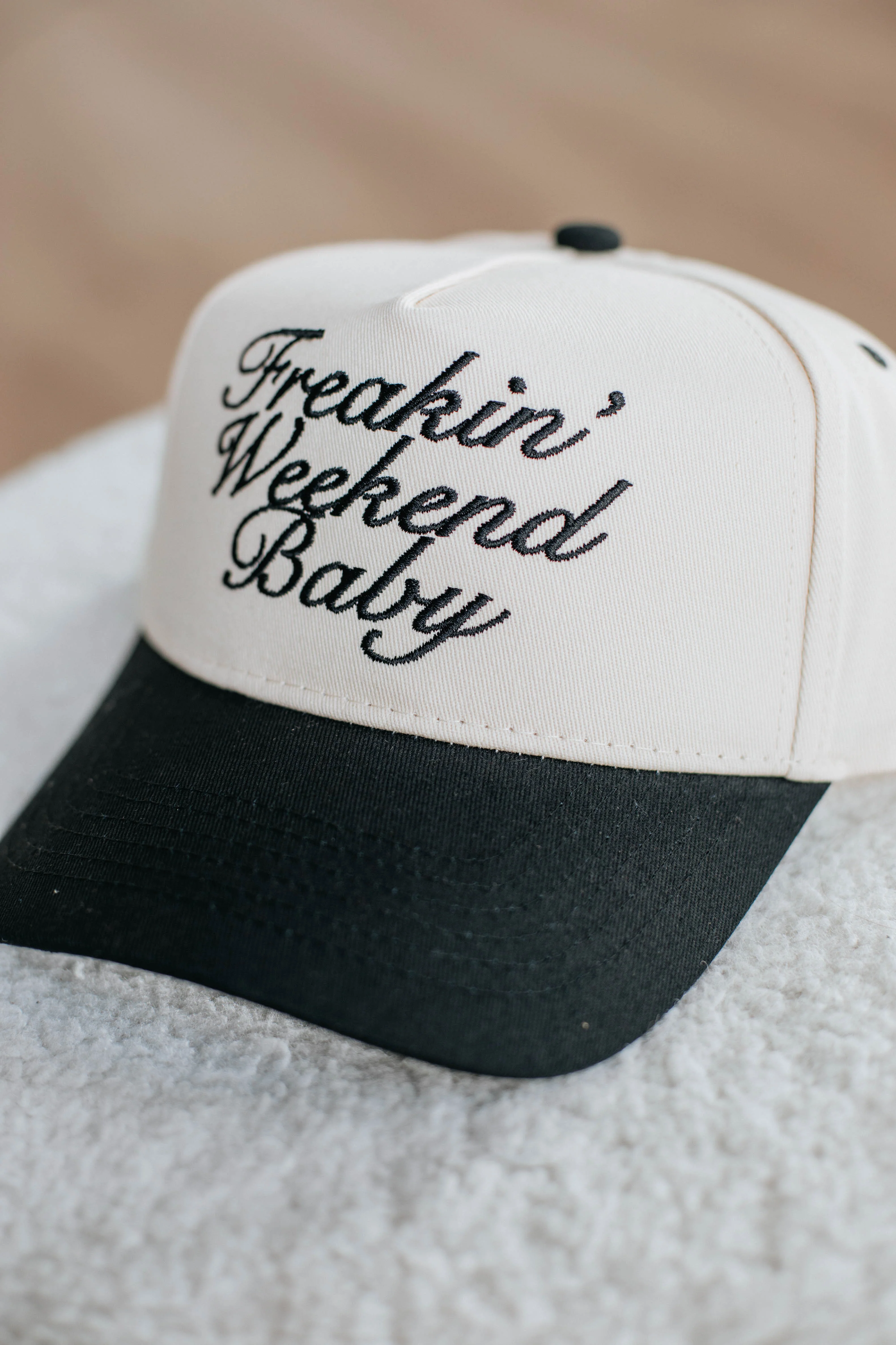 Freakin' Weekend Baby Trucker Hat - Black