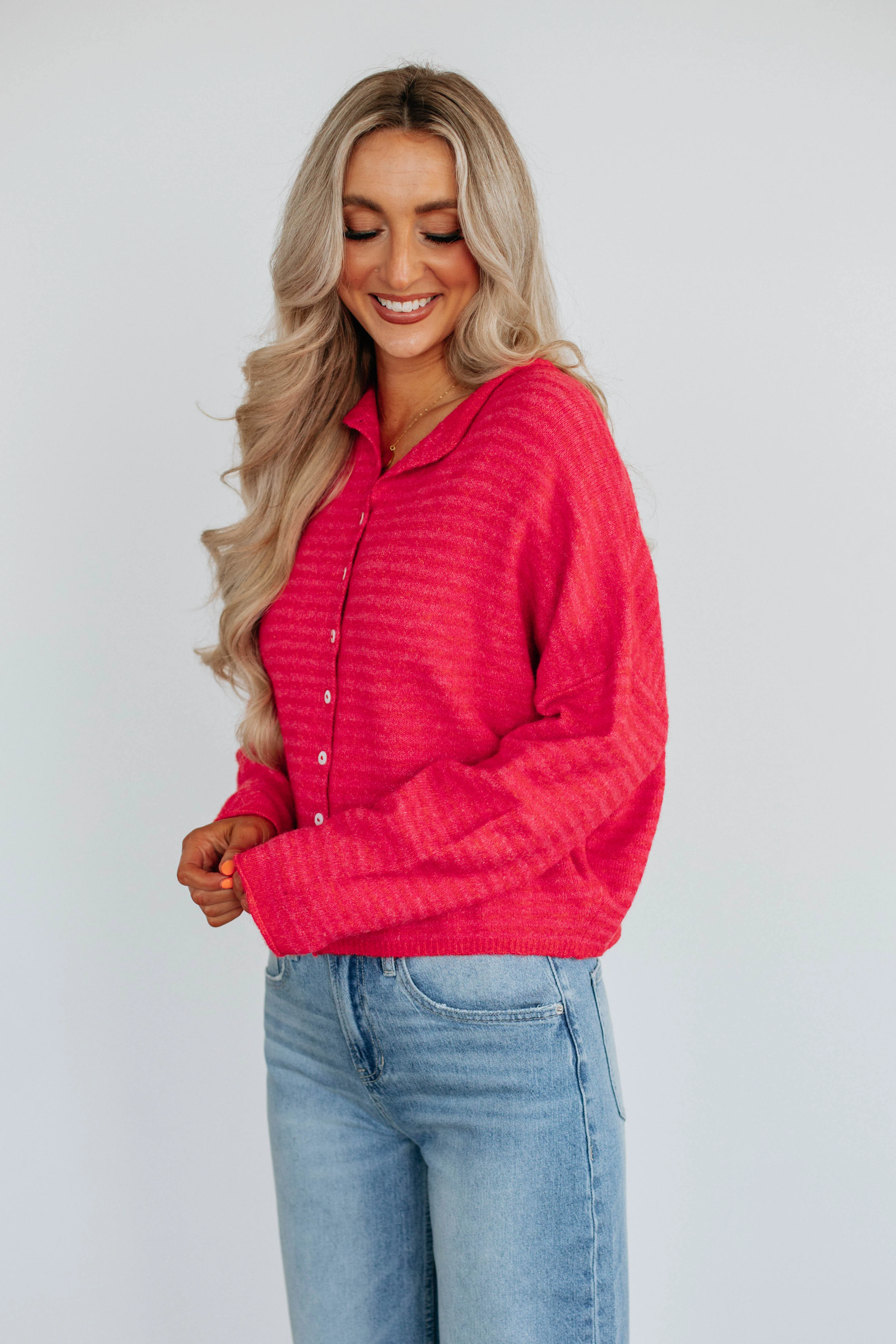 Zoelle Striped Cardigan - Cherry Mix