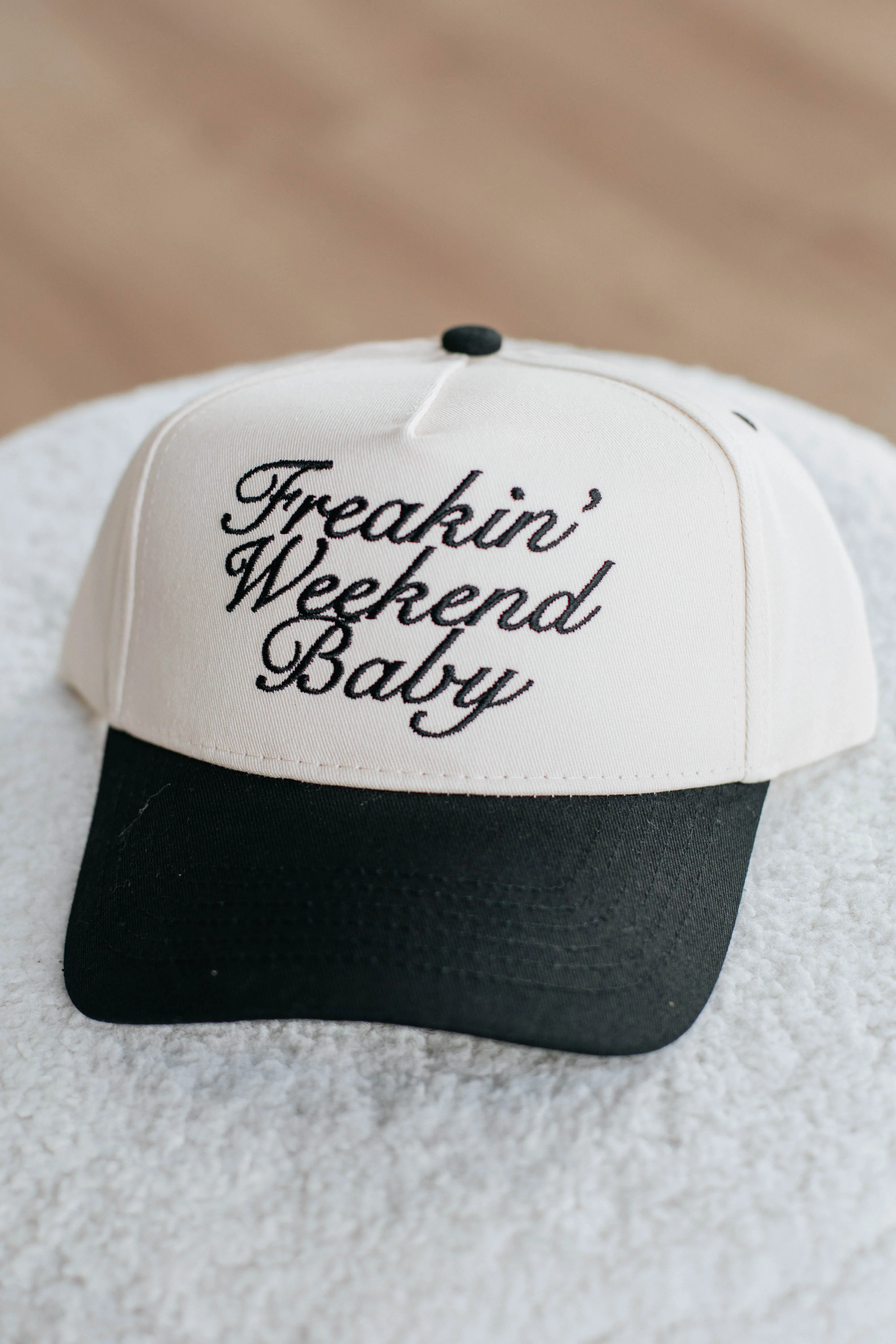 Freakin' Weekend Baby Trucker Hat - Black