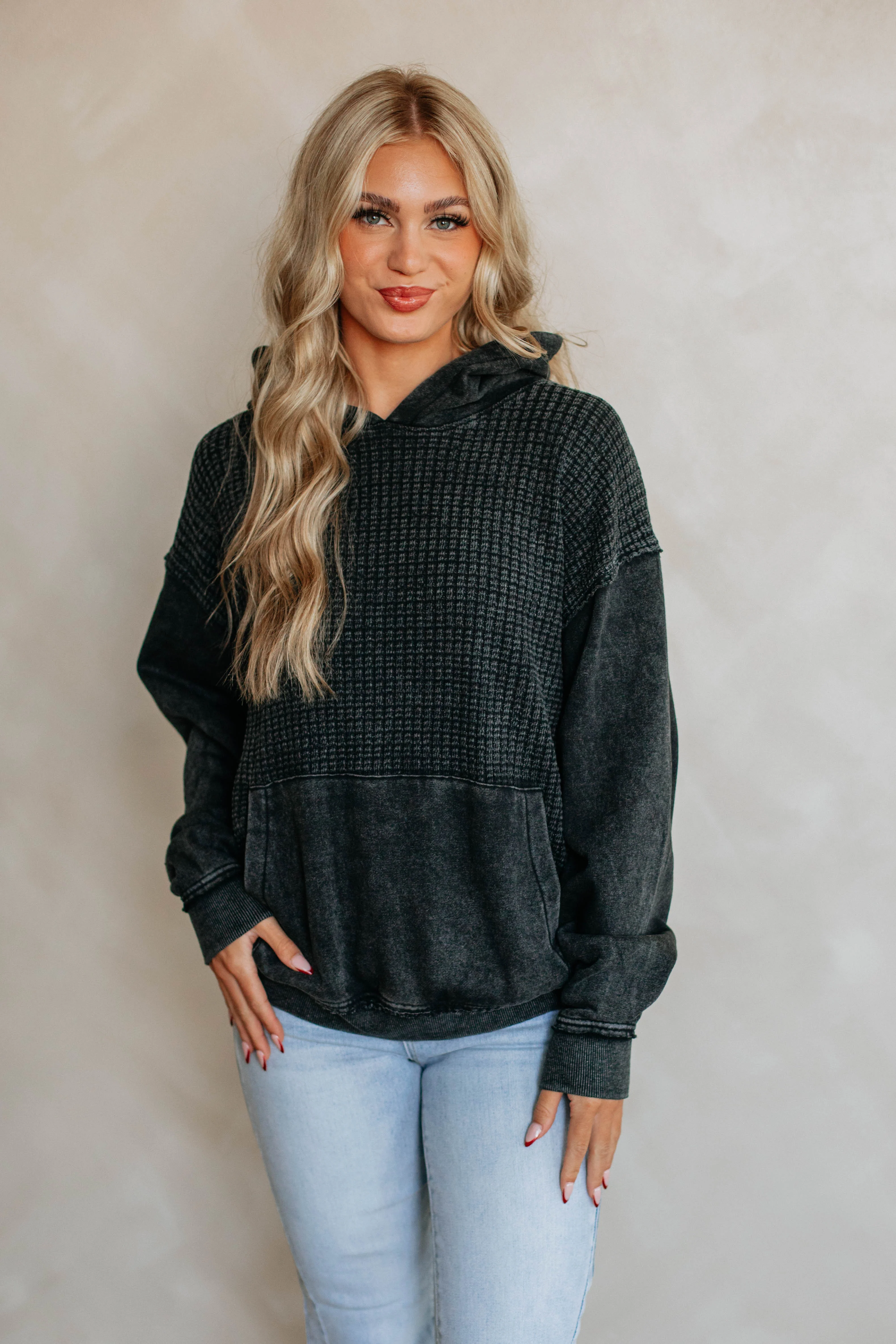 Avie Waffle Knit Pullover