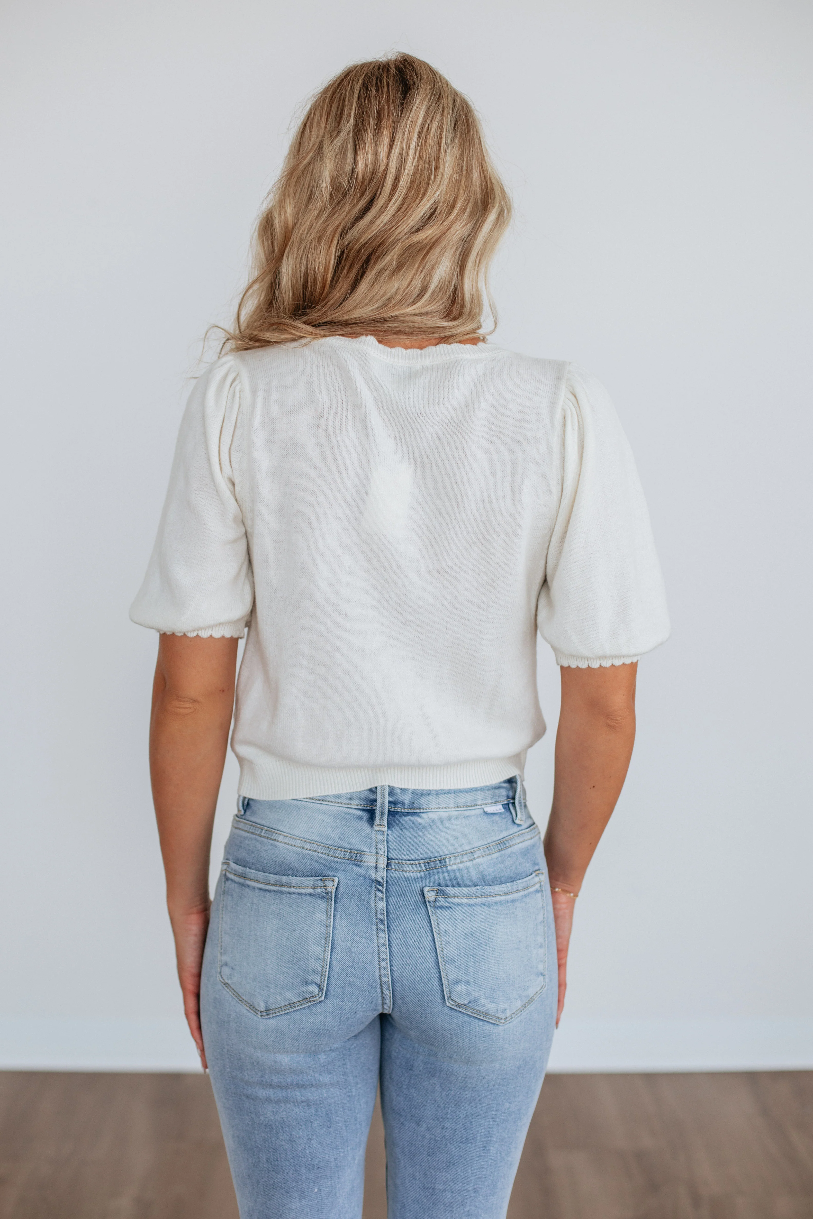 Neriah Cardigan Top - Cream