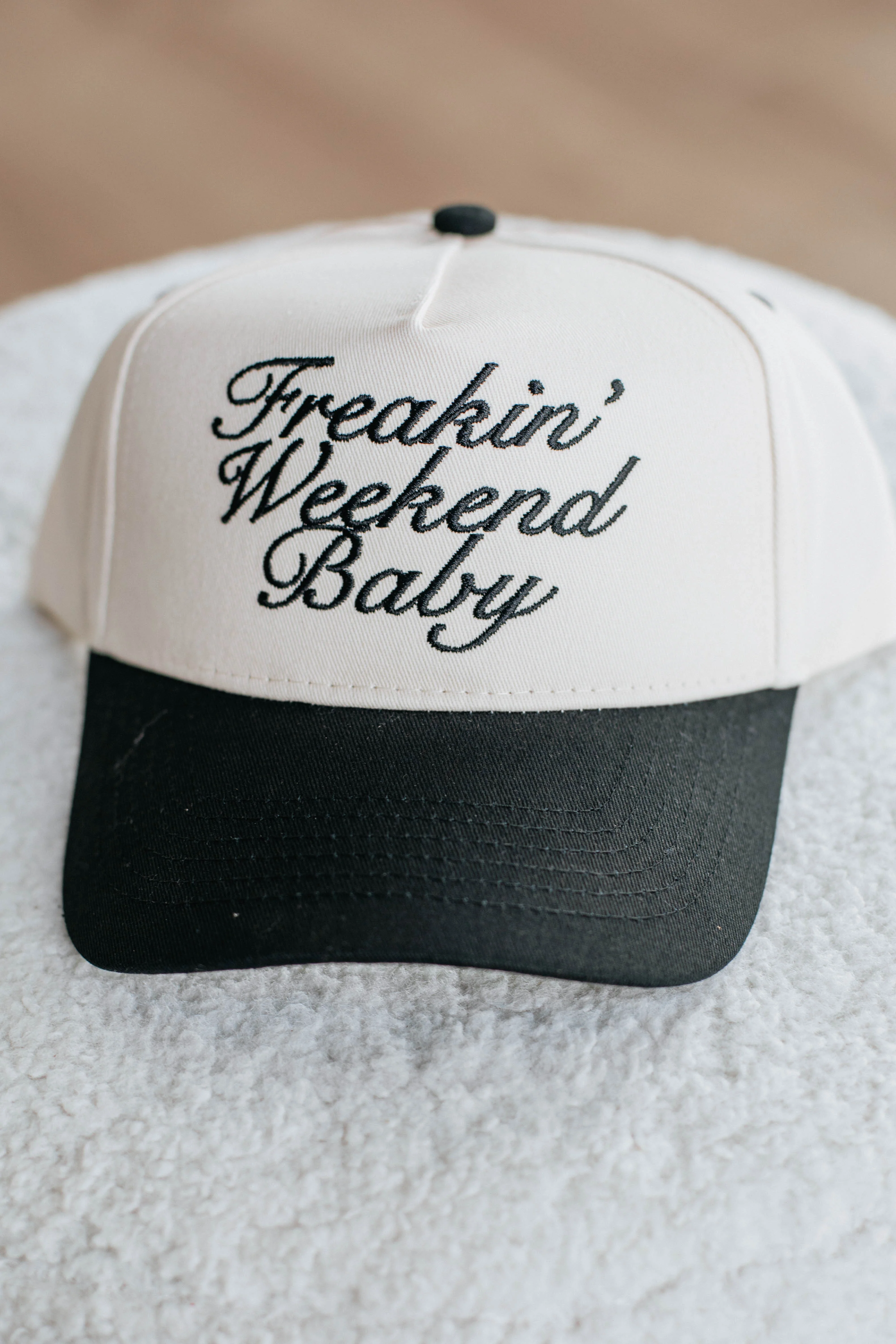 Freakin' Weekend Baby Trucker Hat - Black