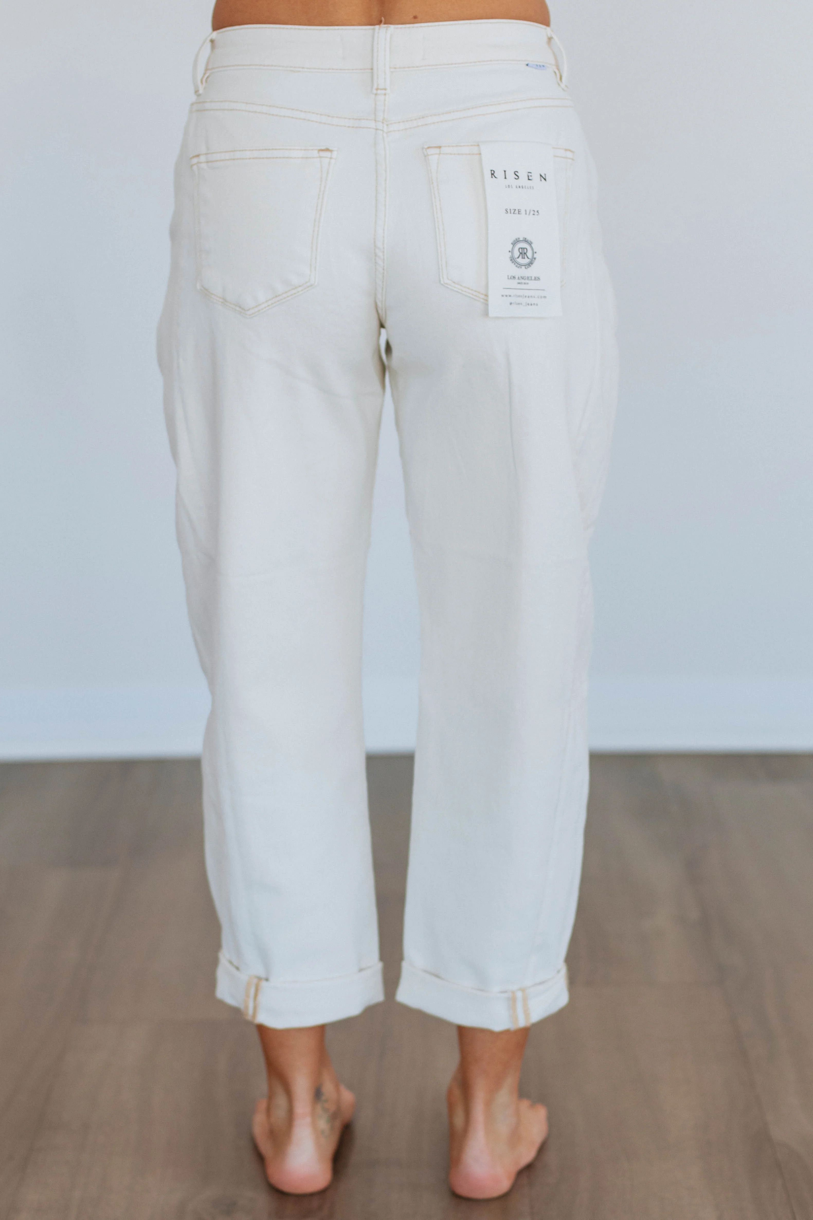 Mallorie Risen Jeans - Ivory