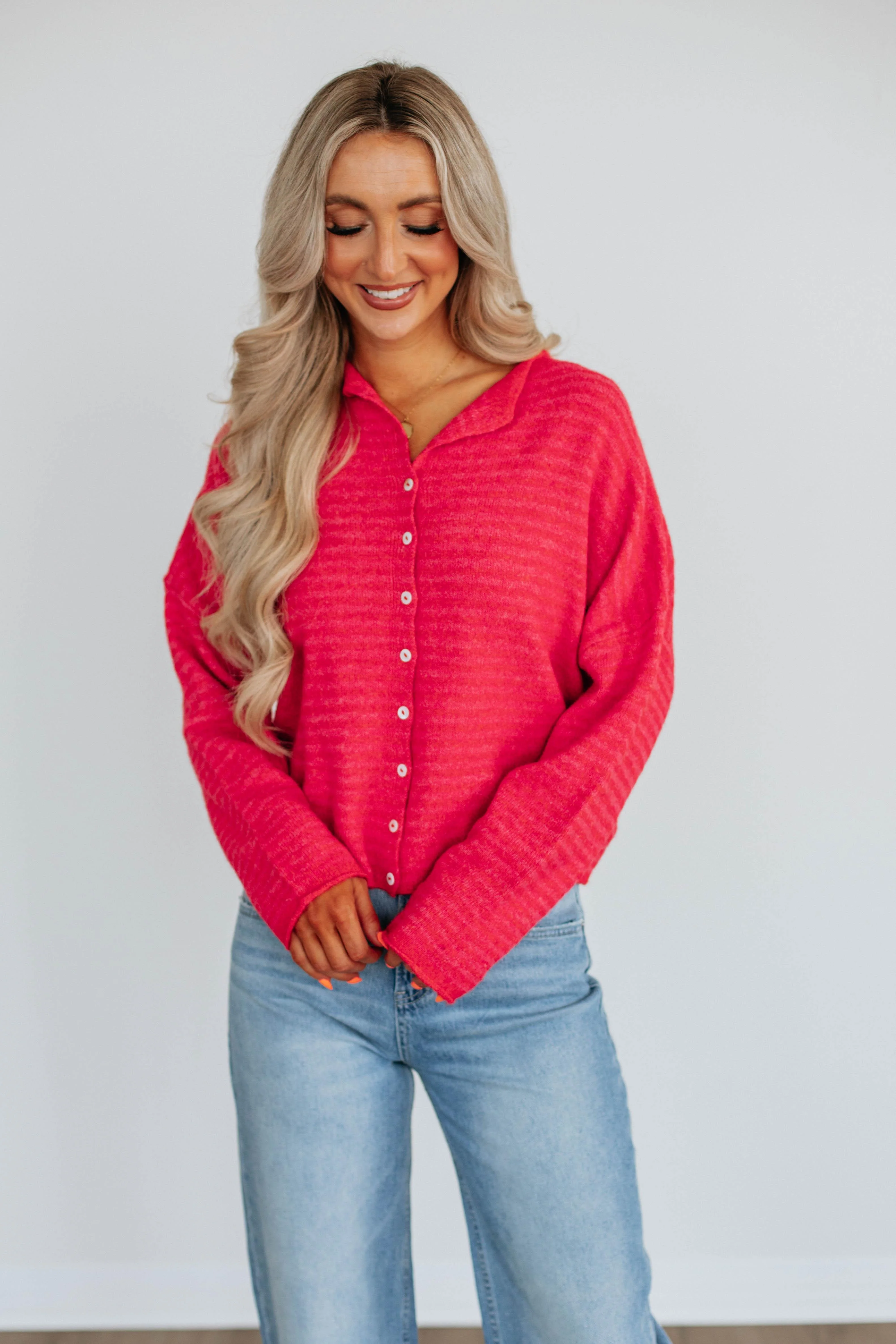 Zoelle Striped Cardigan - Cherry Mix