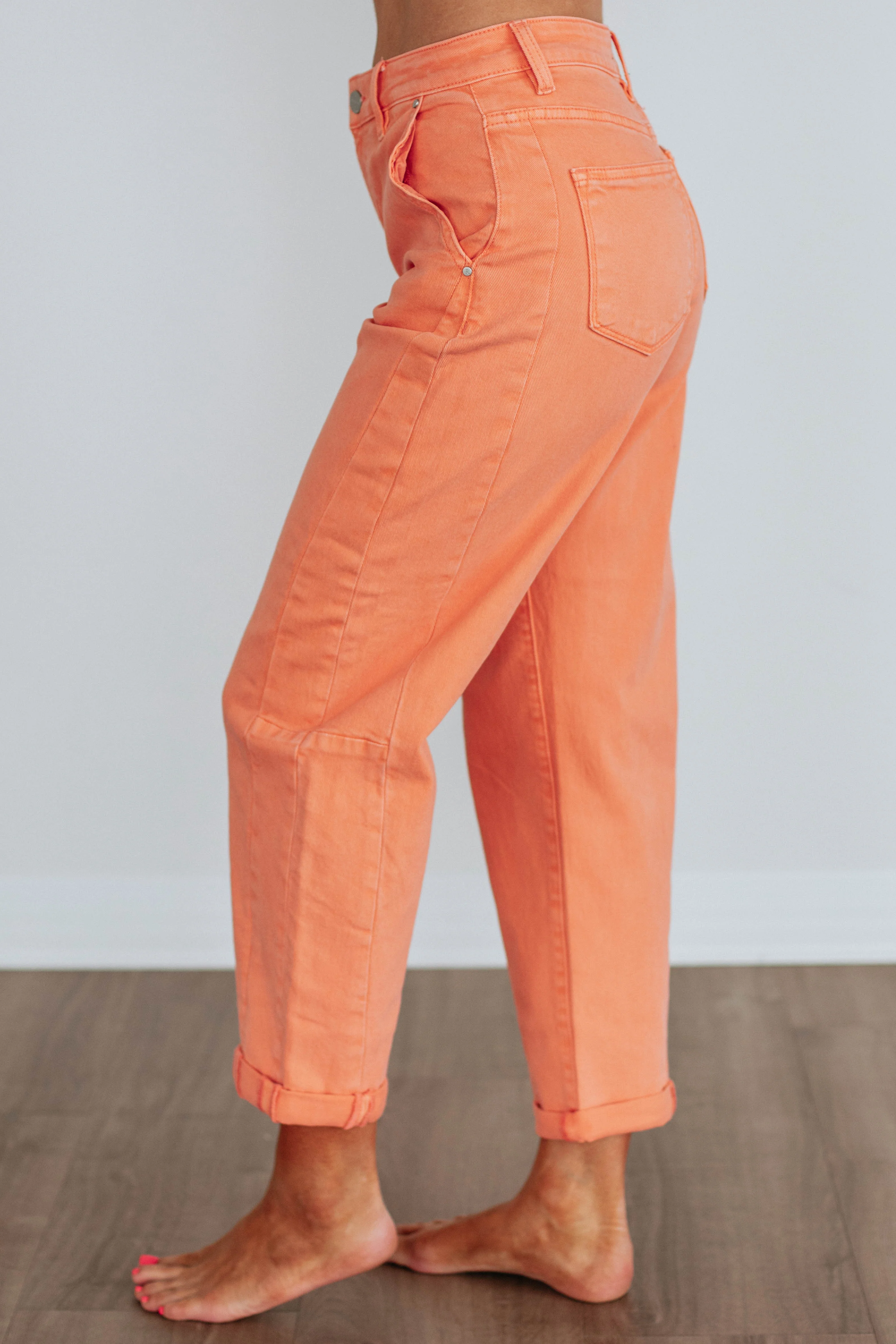 Mallorie Risen Jeans - Coral Peach