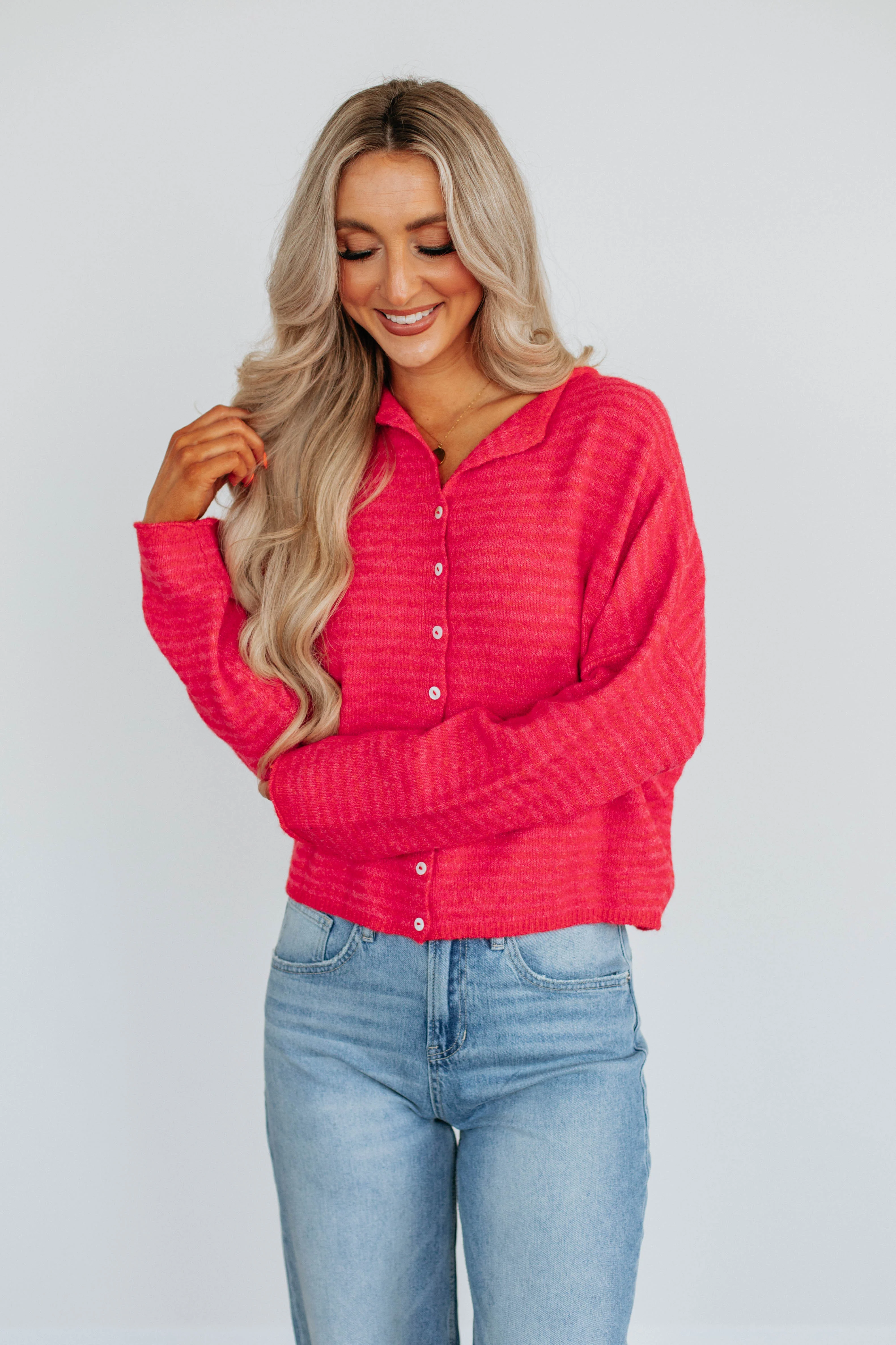 Zoelle Striped Cardigan - Cherry Mix