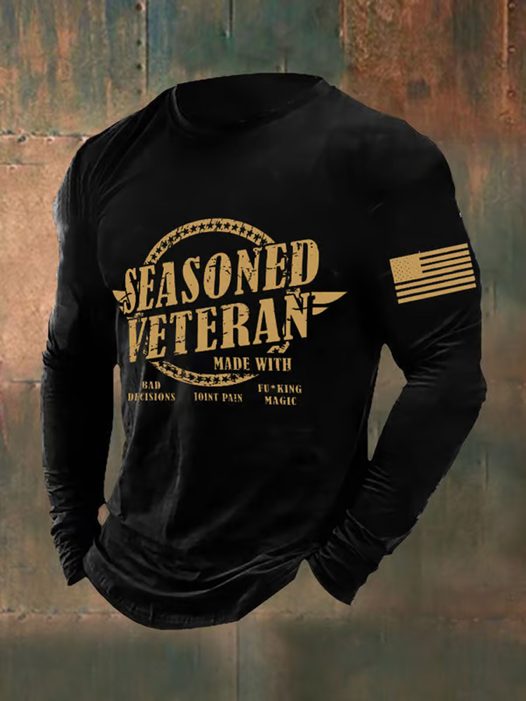 Men's  Seasoned Veterans Day Casual T-Shirt