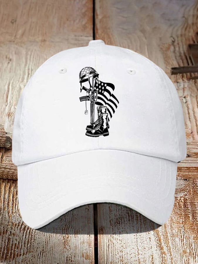 Unisex  Veteran's Flag Print Baseball Cap