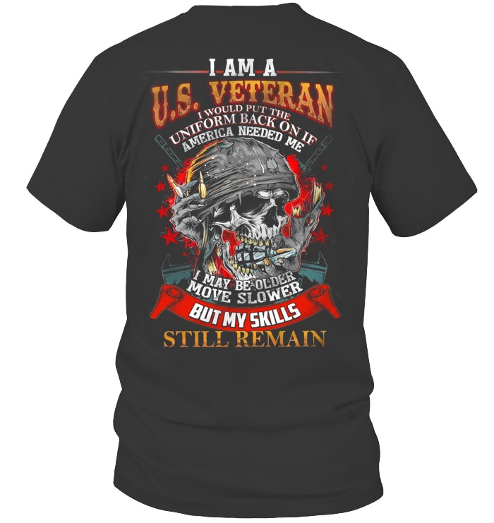 I Am A U.S .Veteran  Pattern 100% Cotton T-Shirt