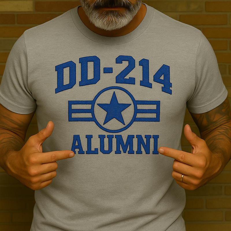 Air Force Veteran DD-214 Print T-shirt
