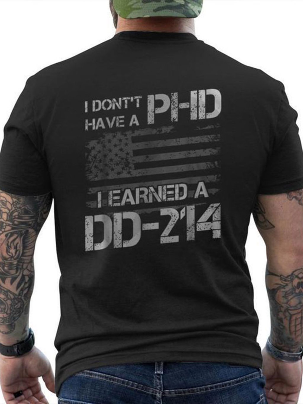 Men's DD-214 Alumni Veterans Day Printed T-Shirt