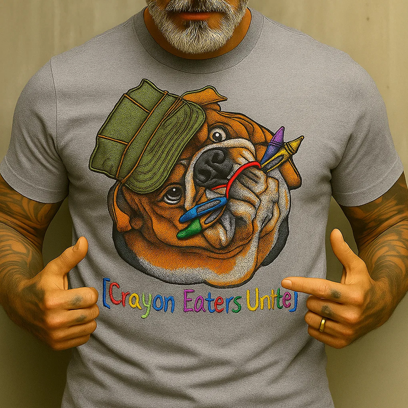 USMC Crayon Eater Veteran Print T-shirt