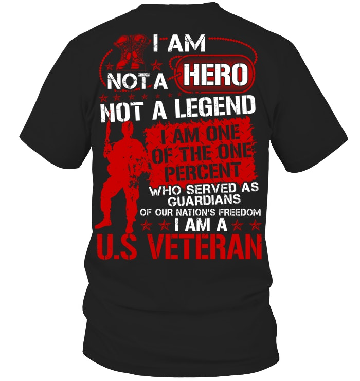 U.S Veteran  Pattern 100&Cotton Print T-Shirt