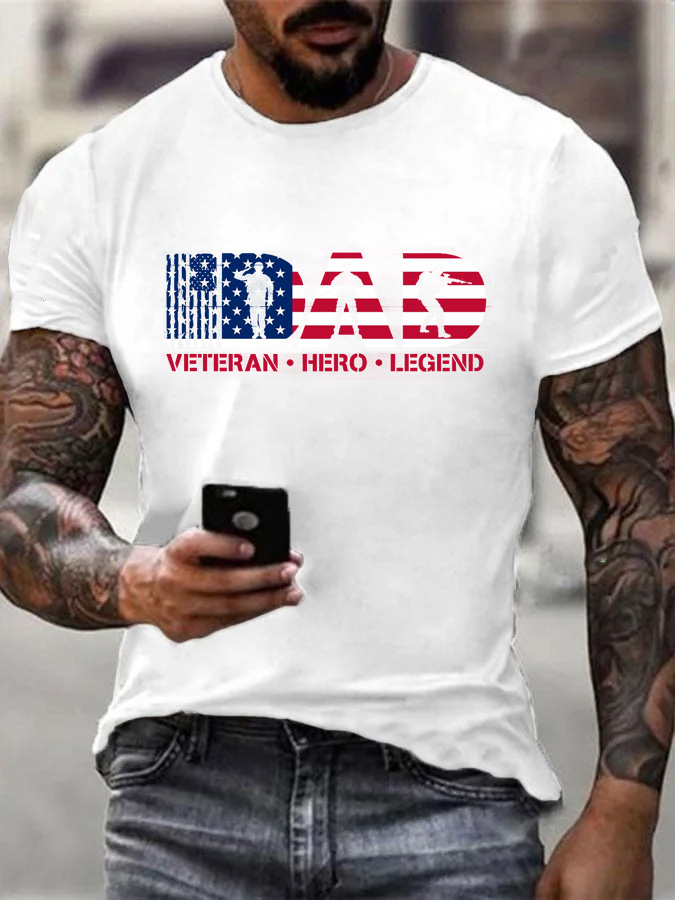 Men's Veterans Day  About Dad Cotton T-Shirt