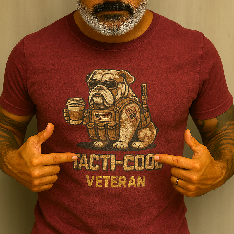 USMC Dog Veteran Print T-shirt