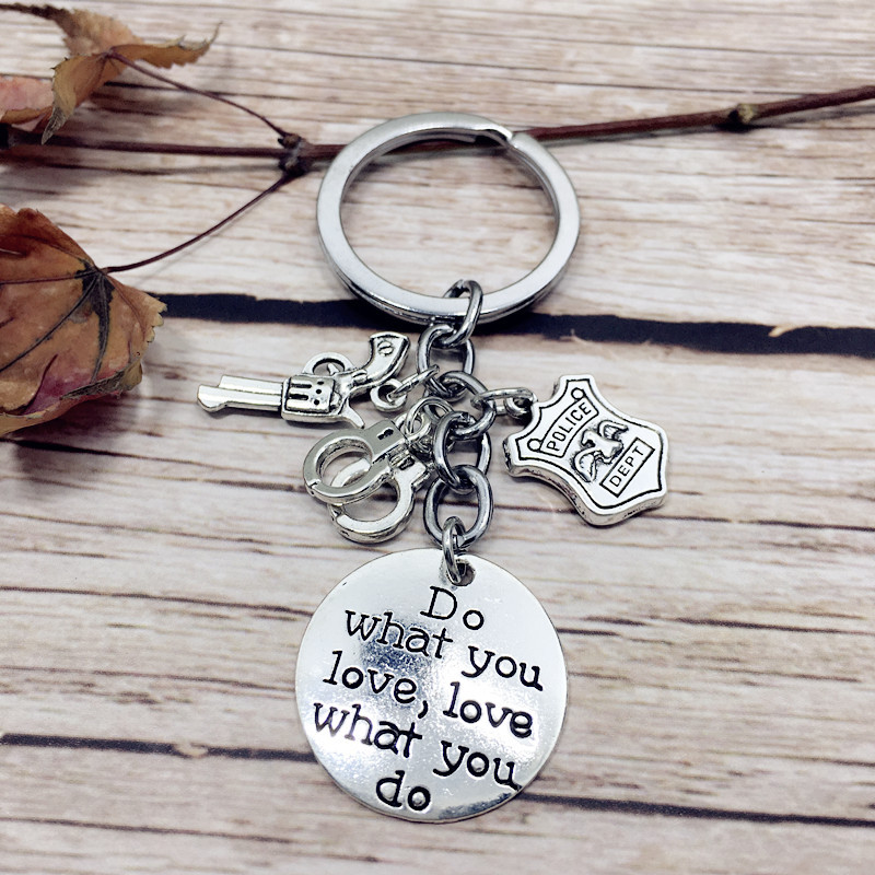 Do What You Love Police Keychains