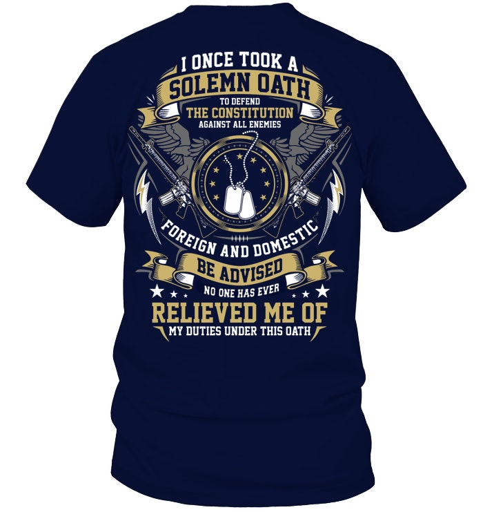 My Duties Under This Oath Pattern  Print 100%Cotton T-Shirt