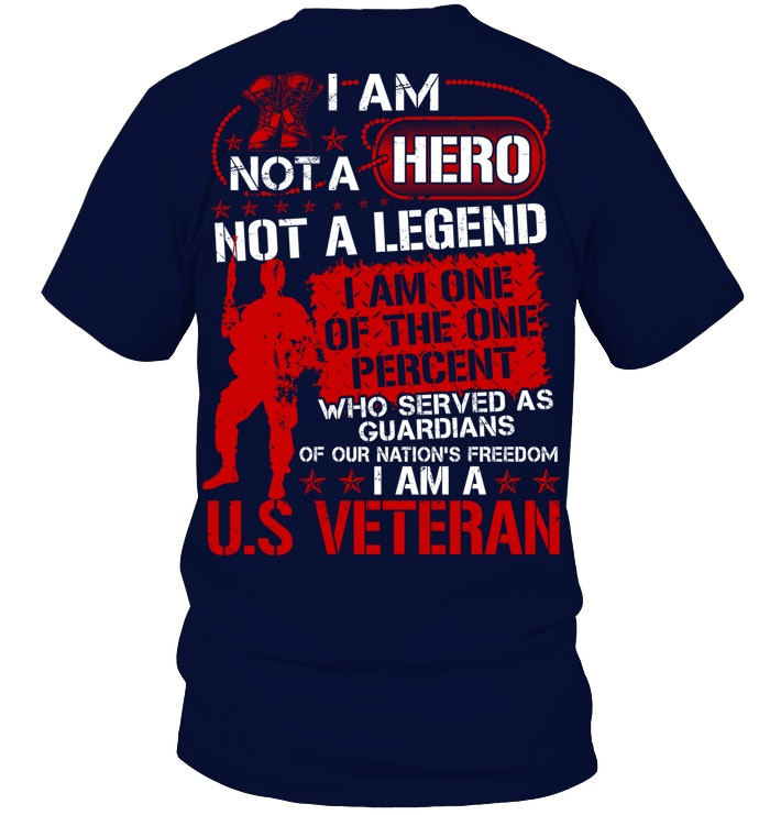 U.S Veteran  Pattern 100&Cotton Print T-Shirt