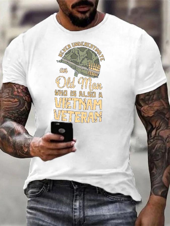 Men's Veterans Day  About Vietnam Cotton T-Shirt