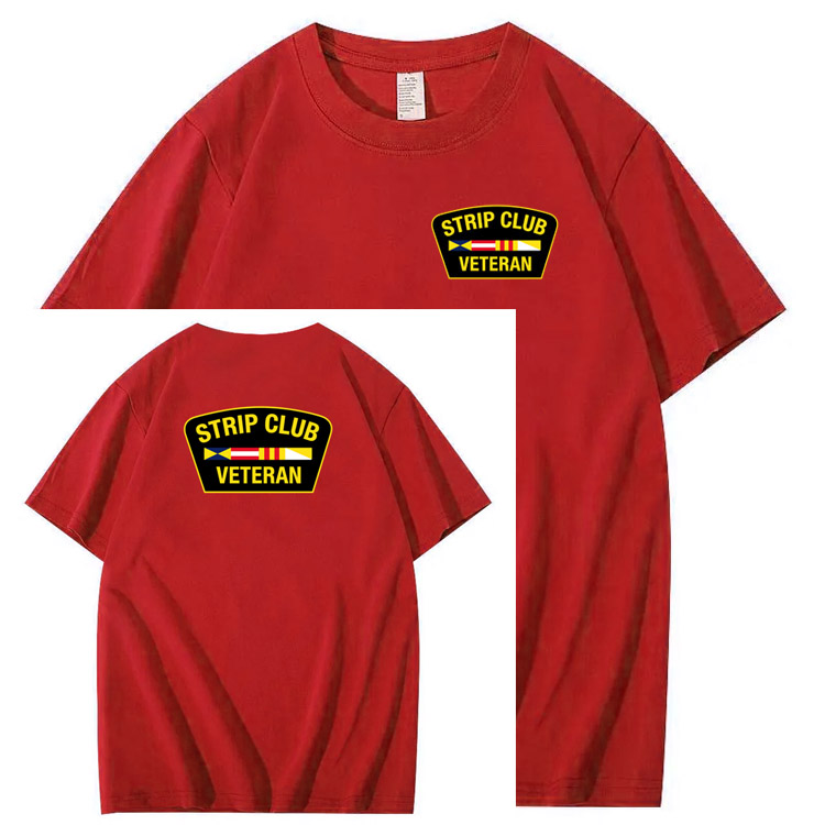 Strip Club Veteran  Pattern 100&Cotton Print T-Shirt