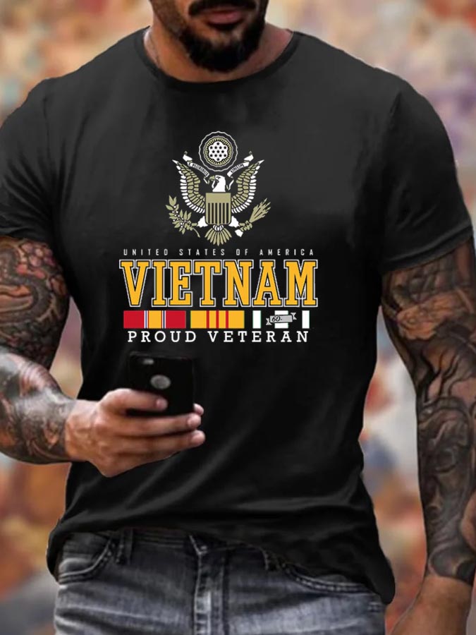 Men's Veterans Day  About Vietnam Cotton T-Shirt