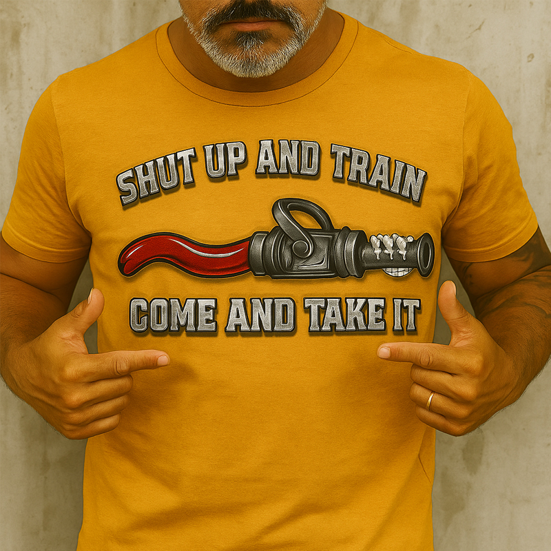 US Firefighter Graphic Print Casual T-Shirt