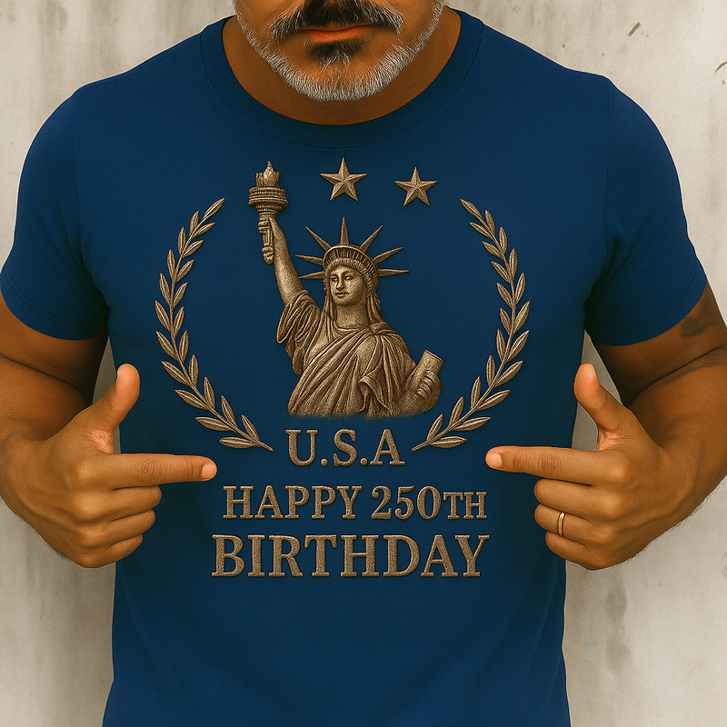 US 250th Anniversary Printed Casual T-shirt