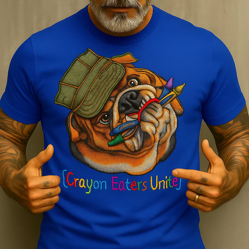 USMC Crayon Eater Veteran Print T-shirt