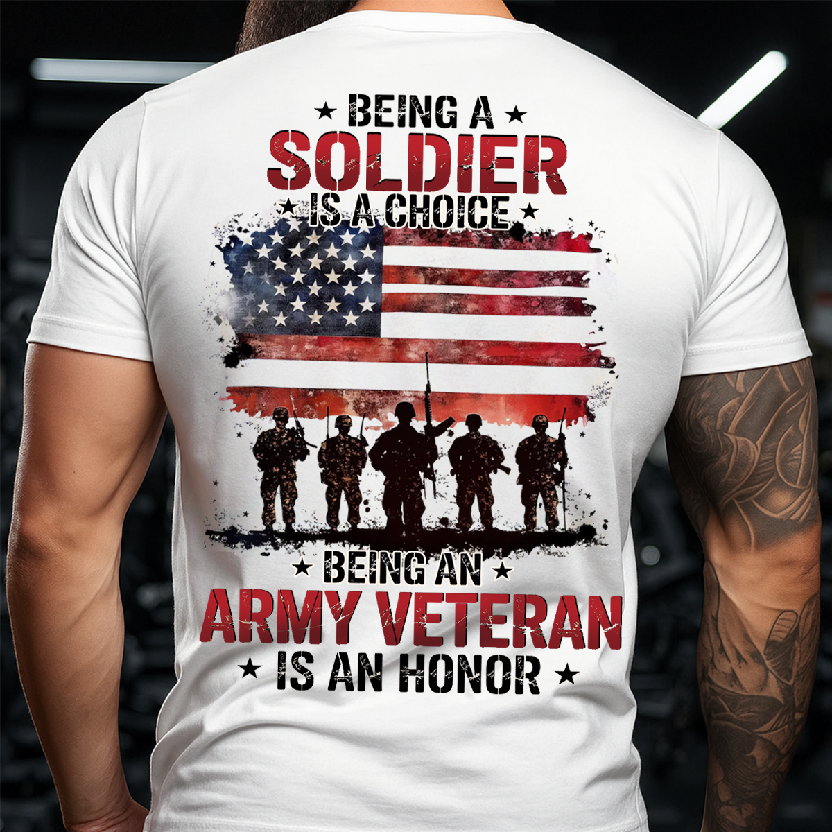 Being An Army Veteran Is An Honor Unisex T-shirt, Vintage Veteran Tee Gift Ideas