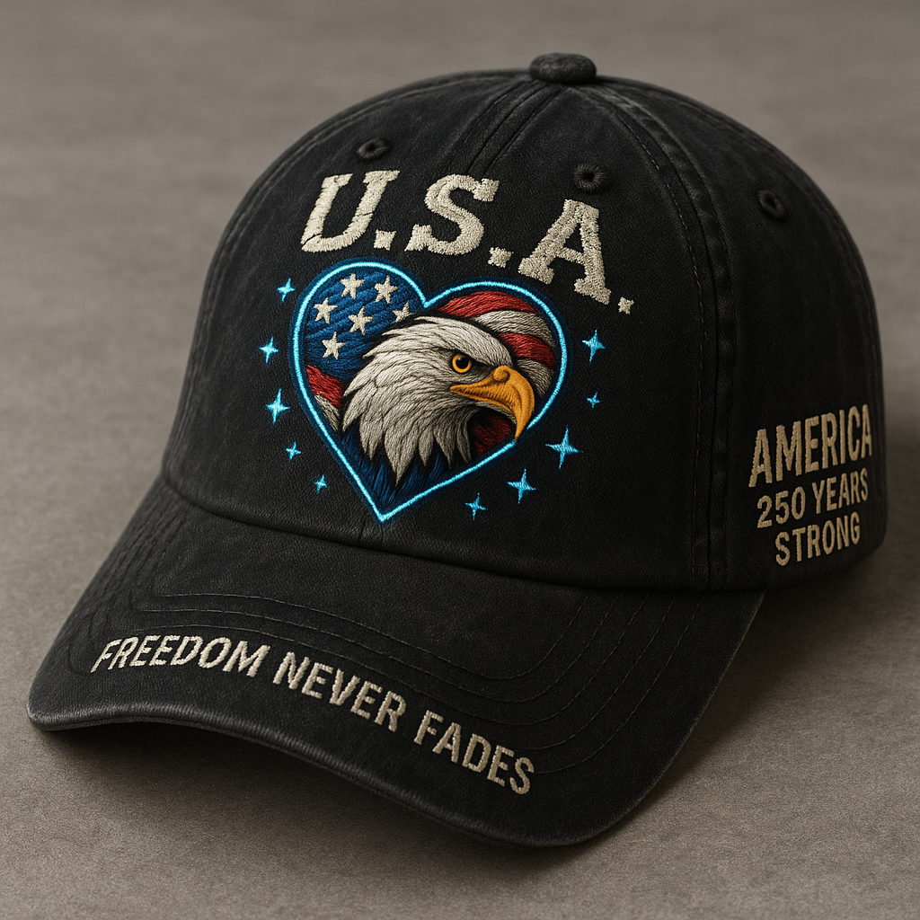 🦅 Celebrate 250 Years of American Freedom — 4 Unique Anniversary Caps