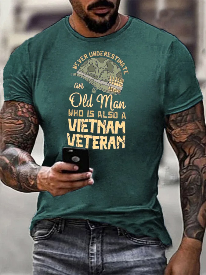 Men's Veterans Day  About Vietnam Cotton T-Shirt
