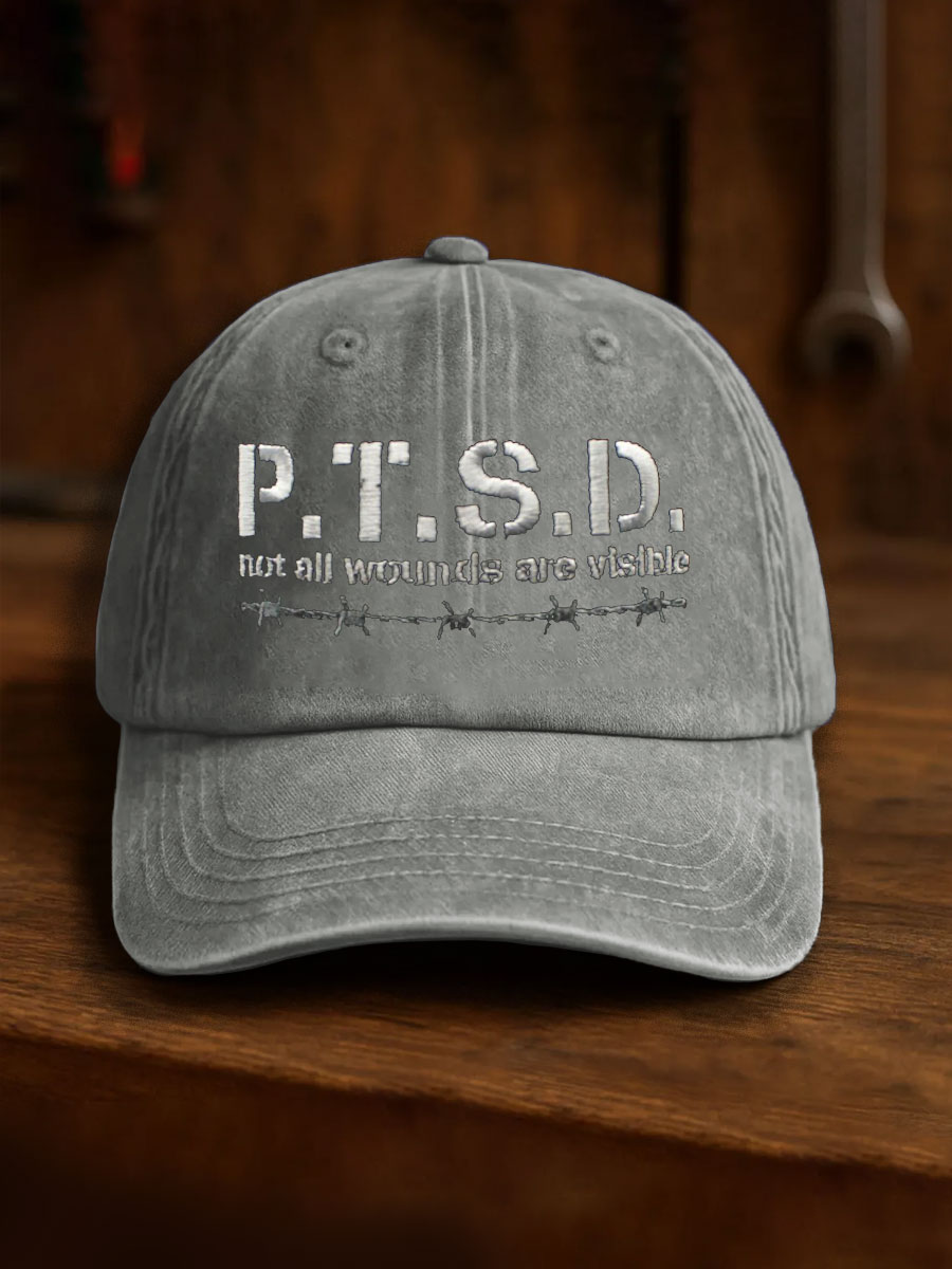Unisex PTSD Awareness Veteran Printed Hat