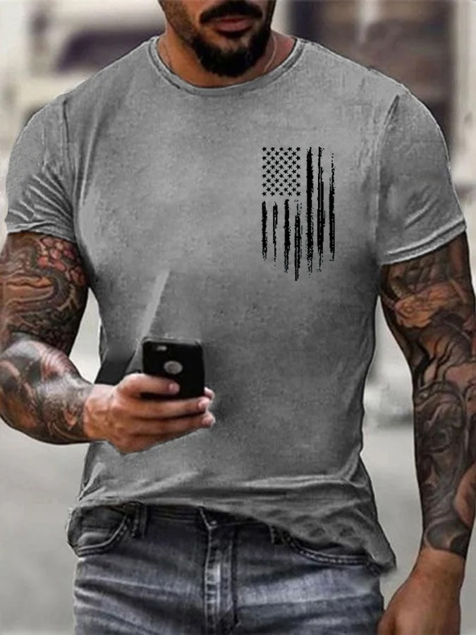 Men's American Flag Cotton T-Shirt