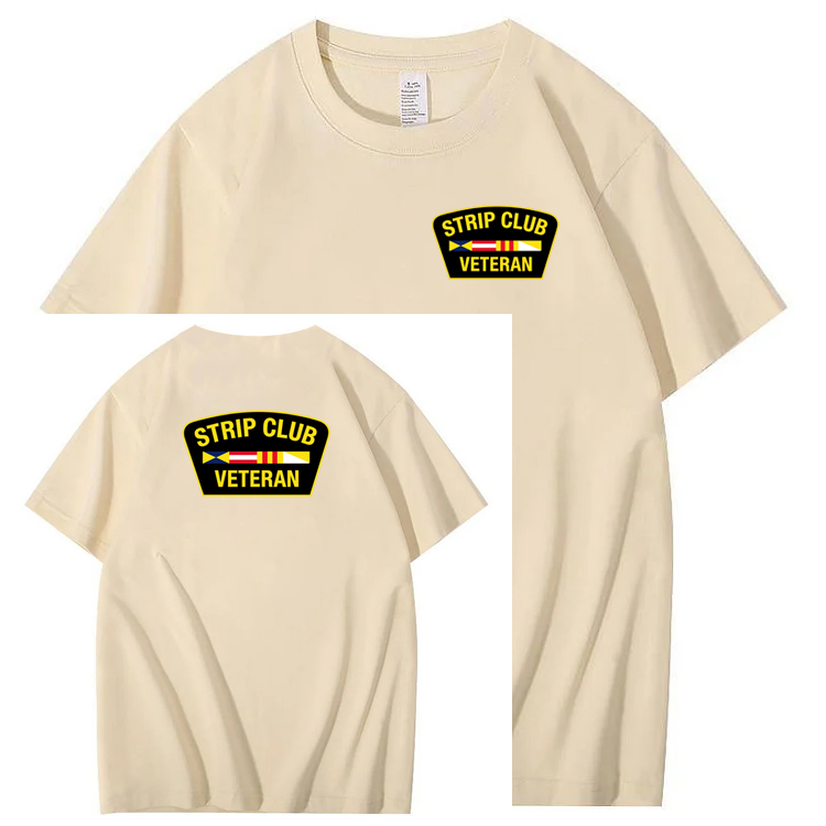 Strip Club Veteran  Pattern 100&Cotton Print T-Shirt