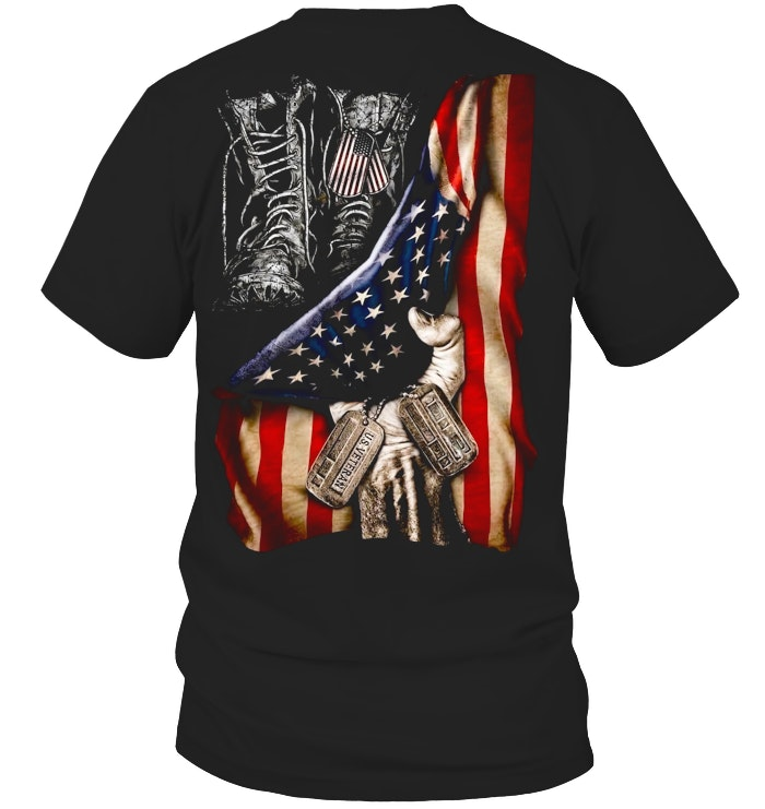 Us Veteran  Pattern 100% Cotton T-Shirt