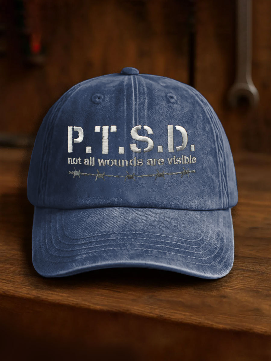 Unisex PTSD Awareness Veteran Printed Hat