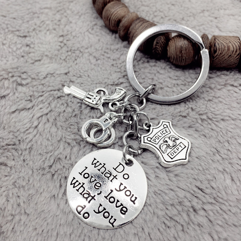 Do What You Love Police Keychains